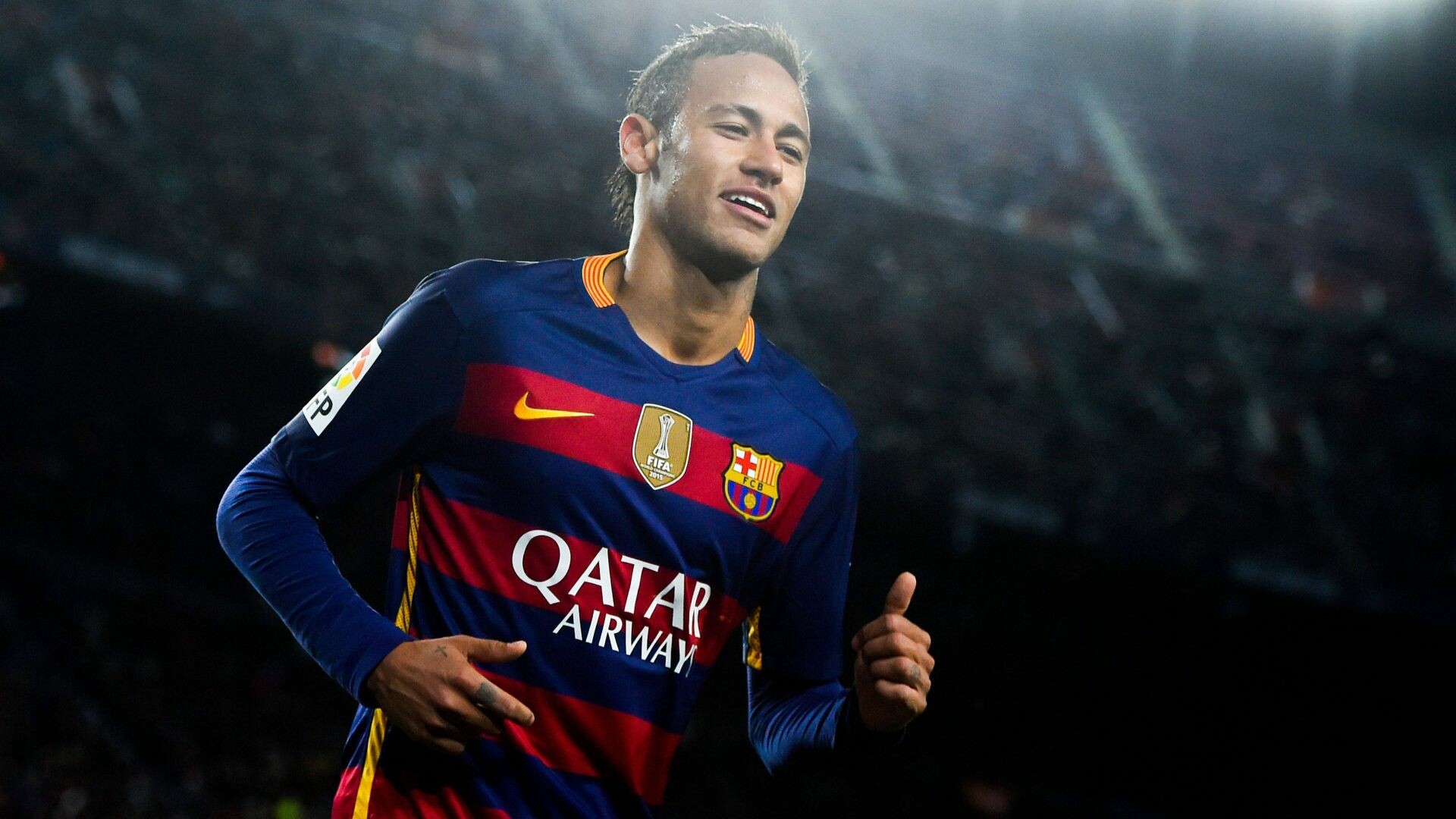 Neymar: He scored his 100th goal for Barcelona in his 177th appearance for the club on 2 April 2017. 1920x1080 Full HD Wallpaper.