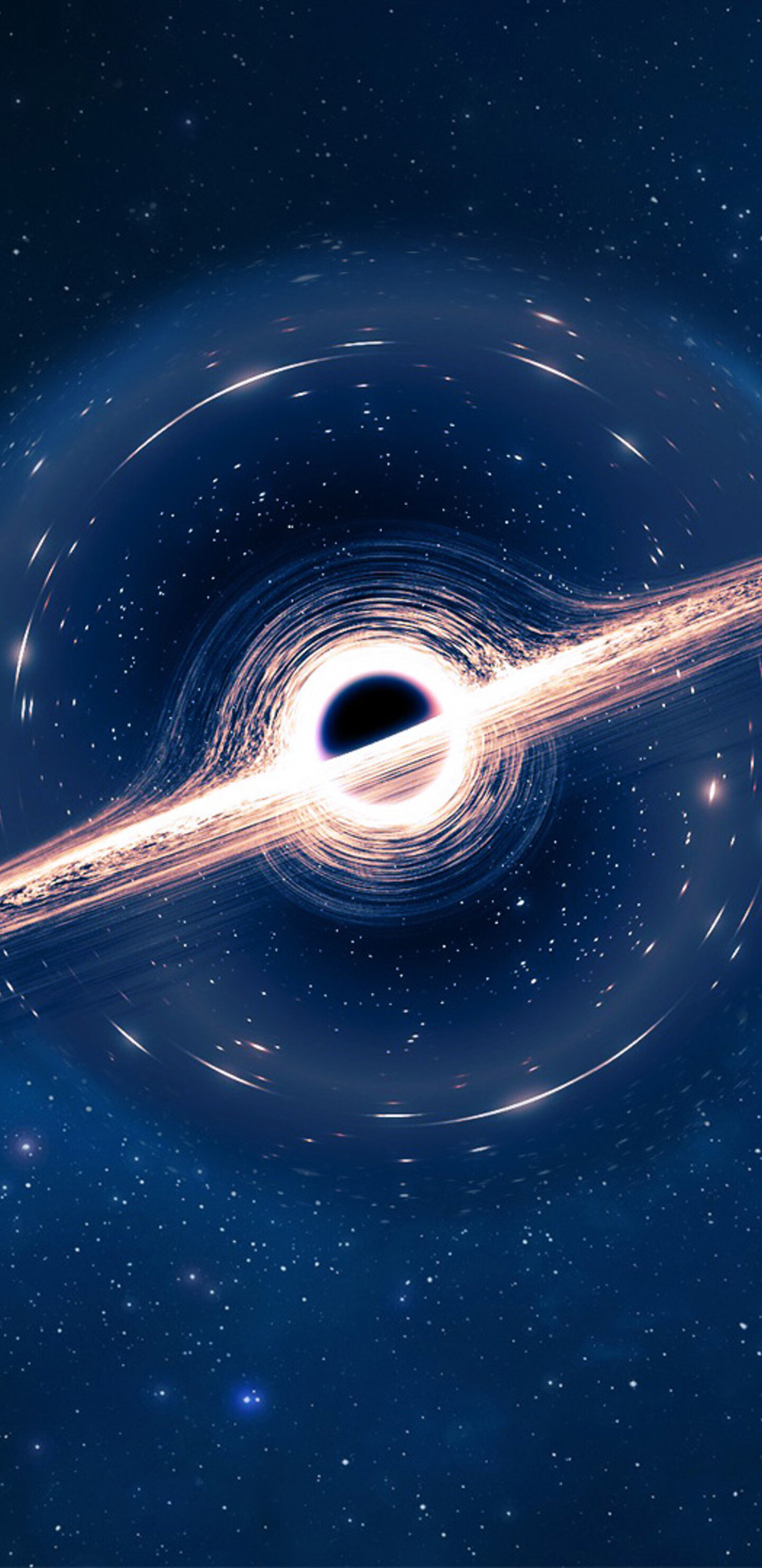 Black Hole: A region of space with an intense gravitational field, Stars. 1440x2960 HD Wallpaper.