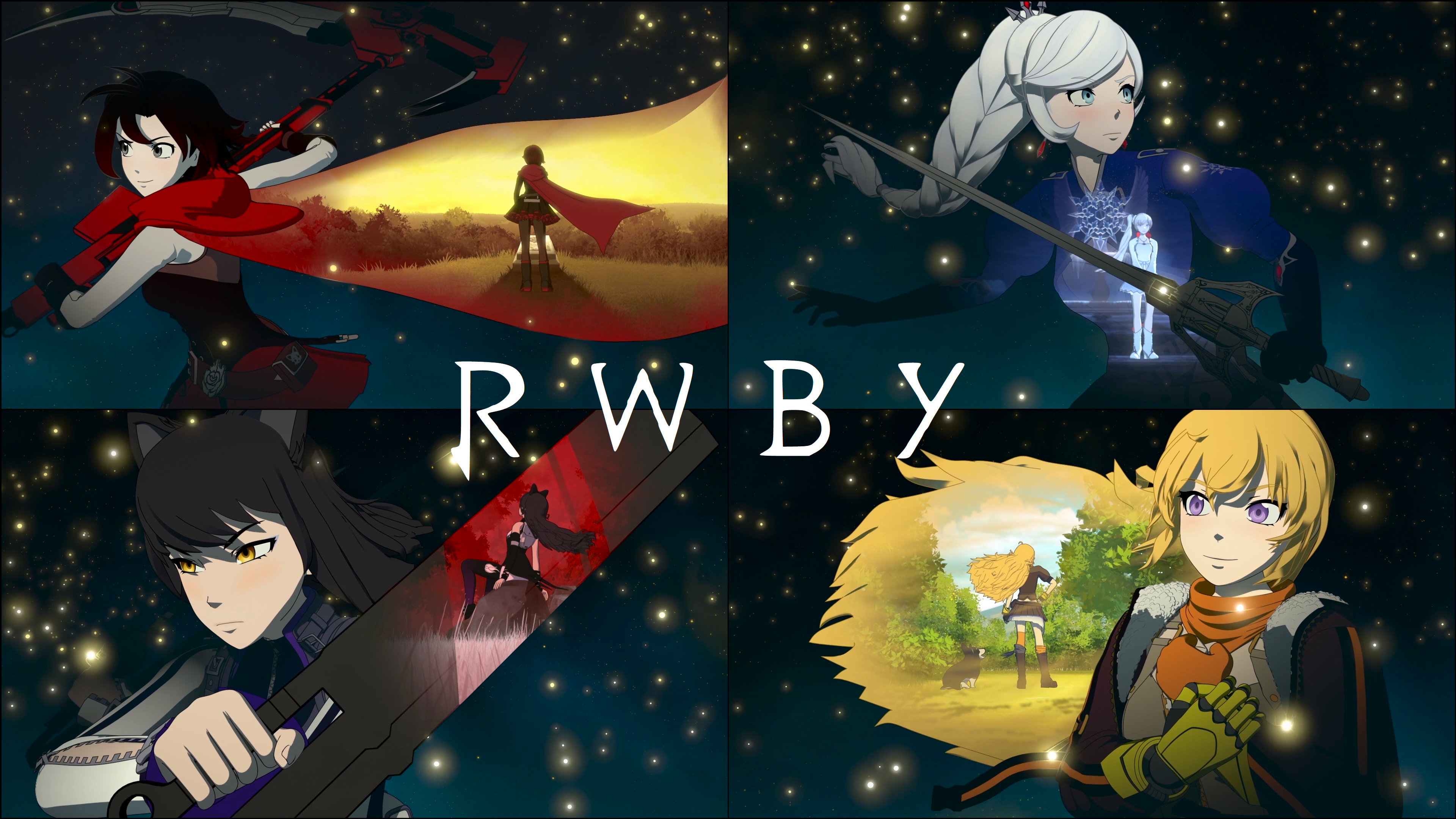 Anime RWBY, Animated Illustration, Michelle Tremblay, Anime Heroines, Artistic Display, 3840x2160 4K Desktop