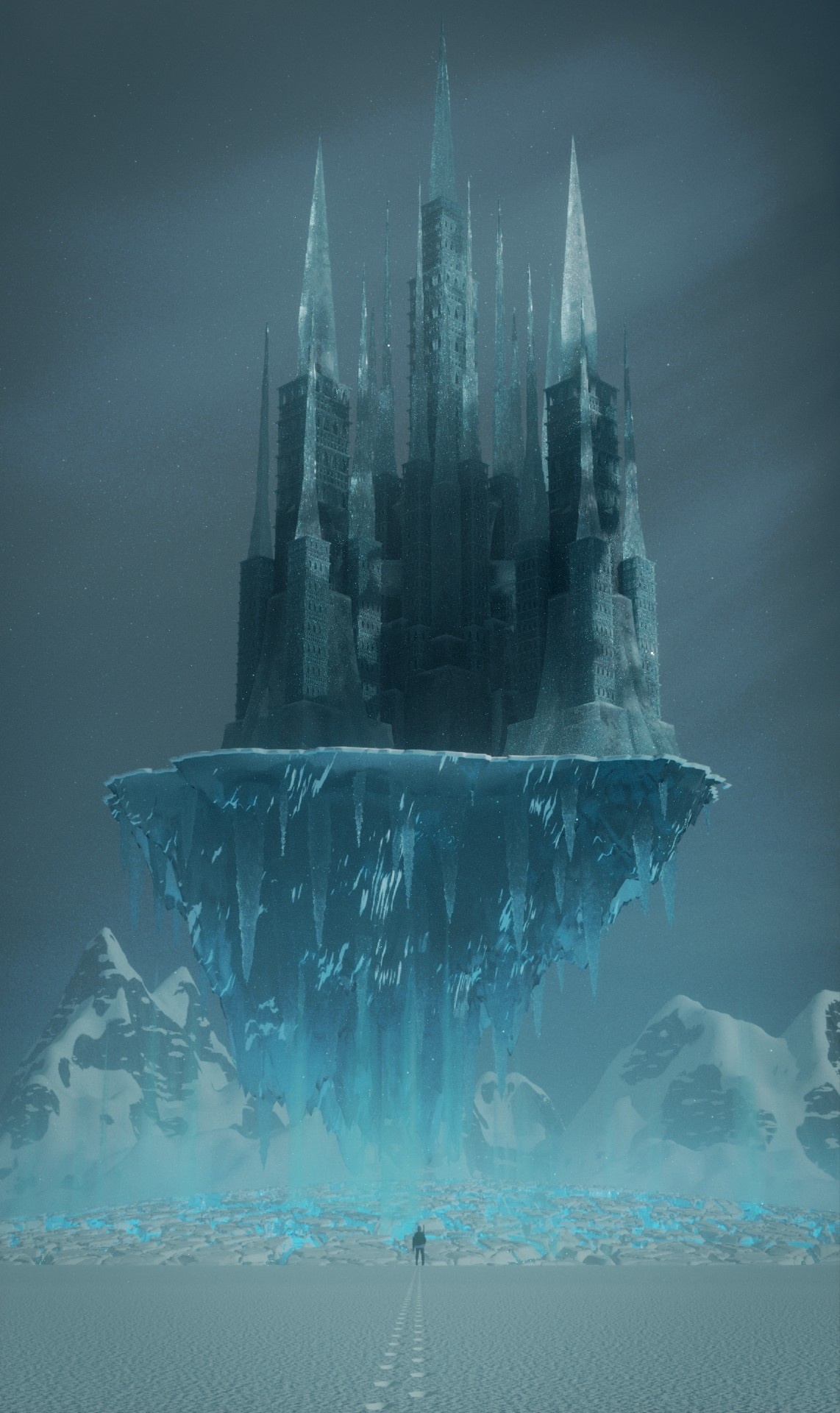 Ice Castle, Artstation, 1150x1920 HD Phone
