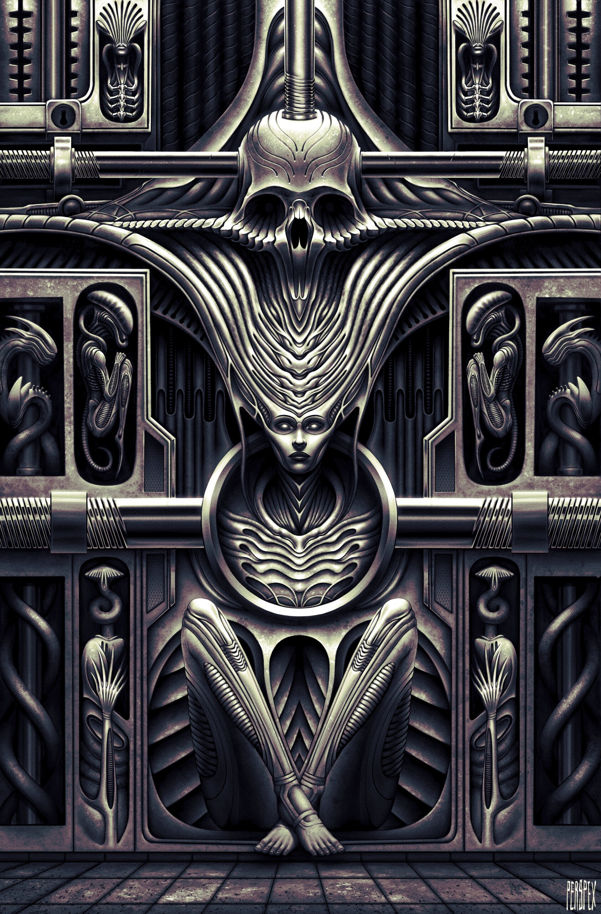 H.R. Giger: Alien Inspired Art, The Queen. 1920x2920 HD Background.
