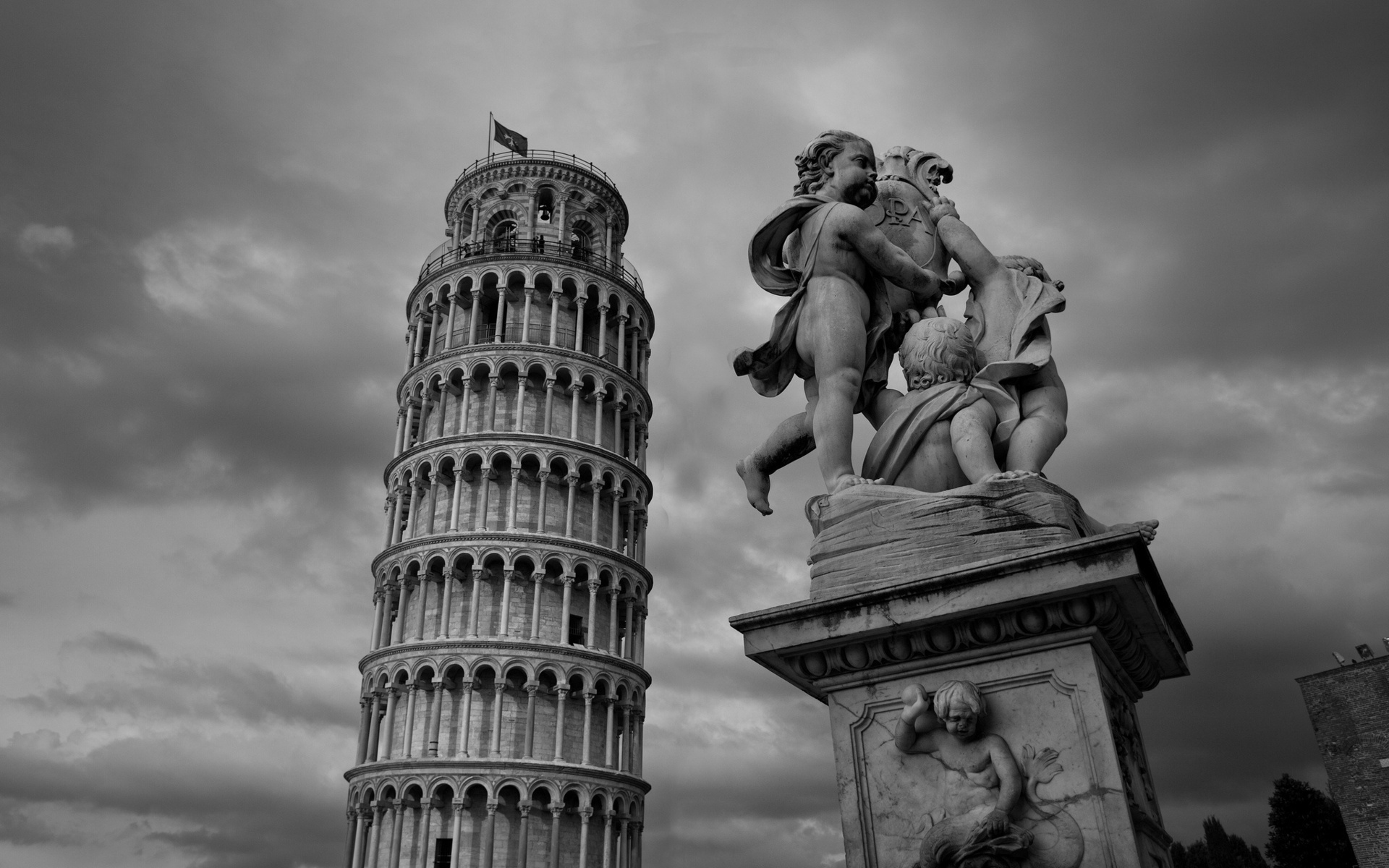 Tower of Pisa, Geschichte Wallpaper, 1920x1200 HD Desktop