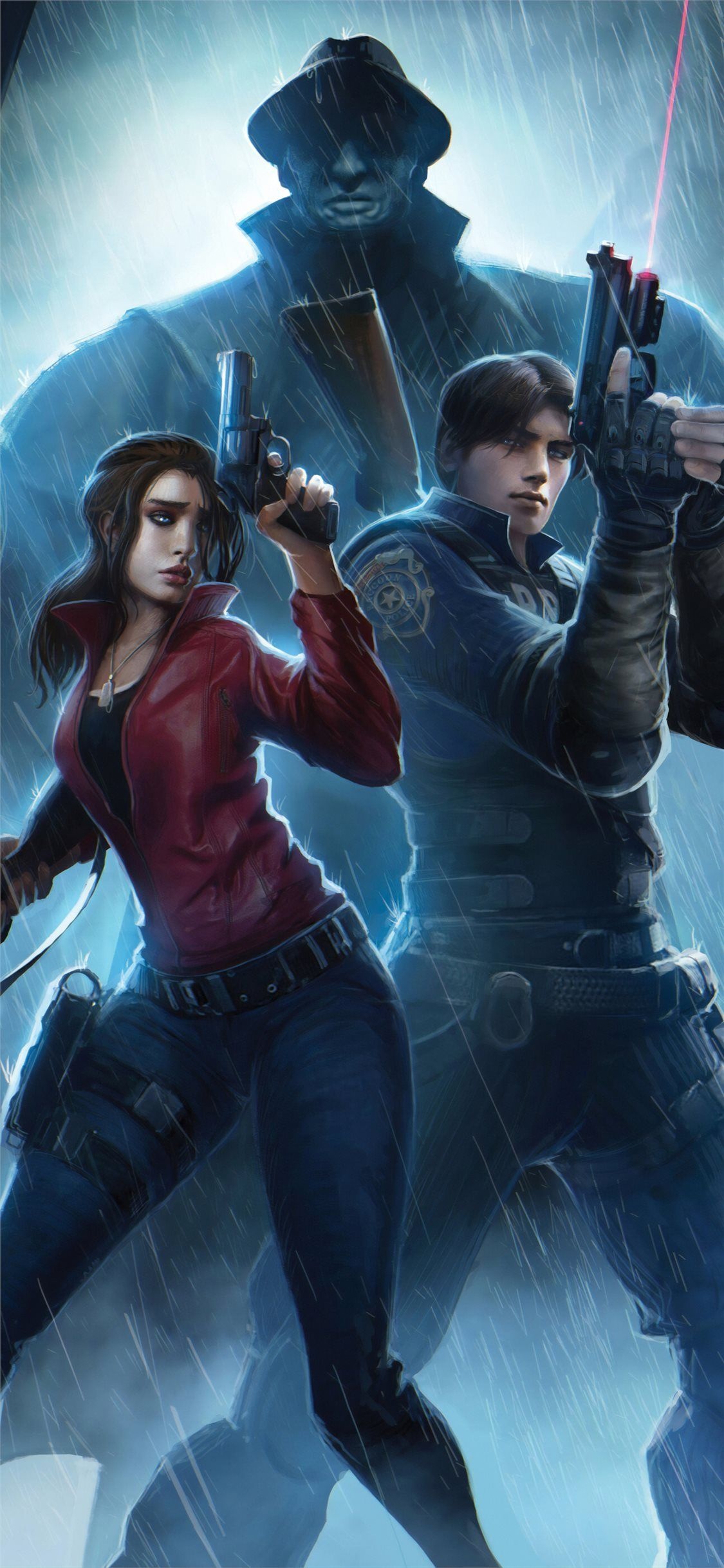 Leon S. Kennedy, Resident Evil, Claire Redfield, Chris Redfield, 1130x2440 HD Phone