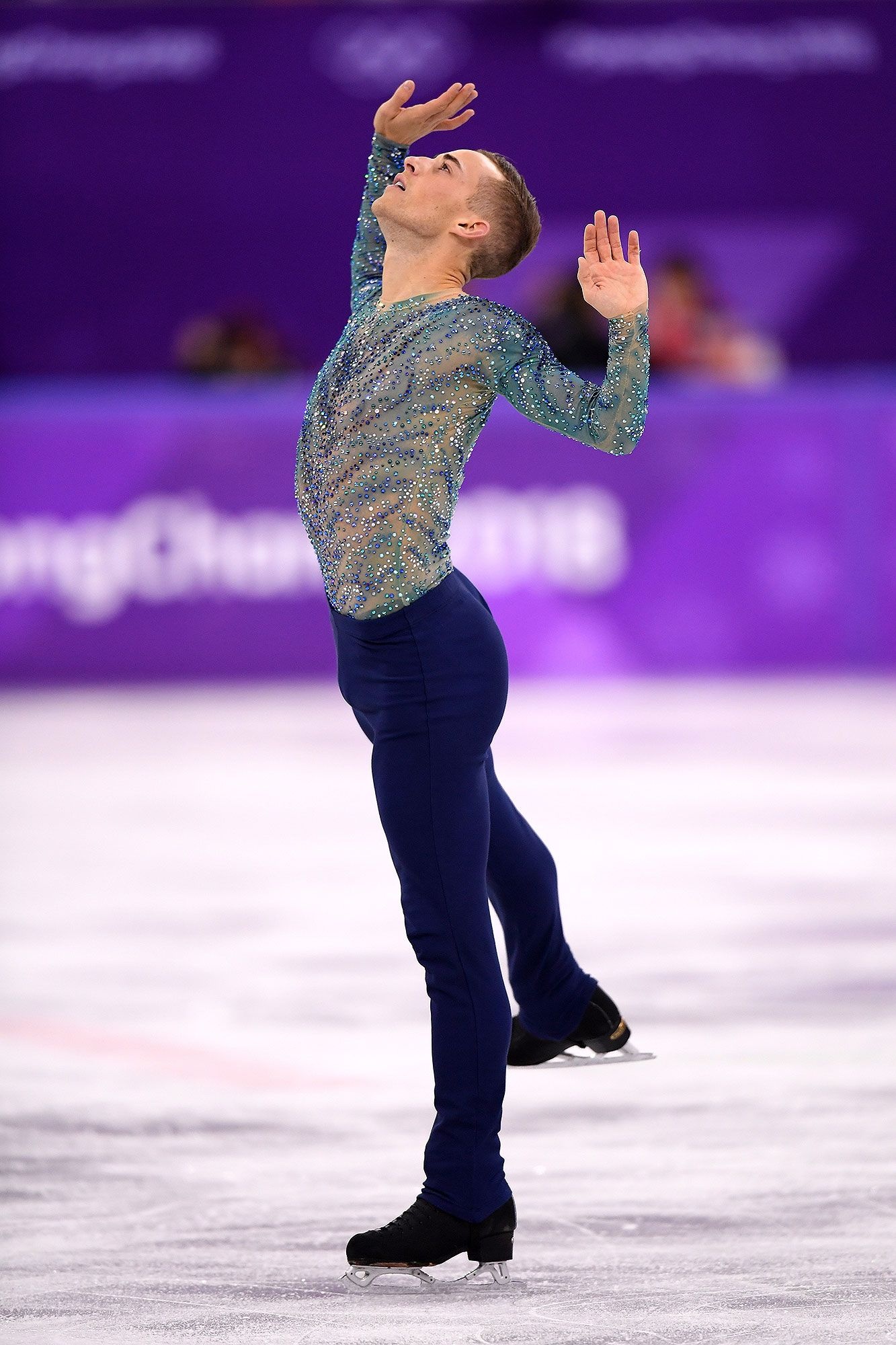 Adam Rippon, Exults after bronze medal, Winter Olympics, Figure skating, 1340x2000 HD Handy
