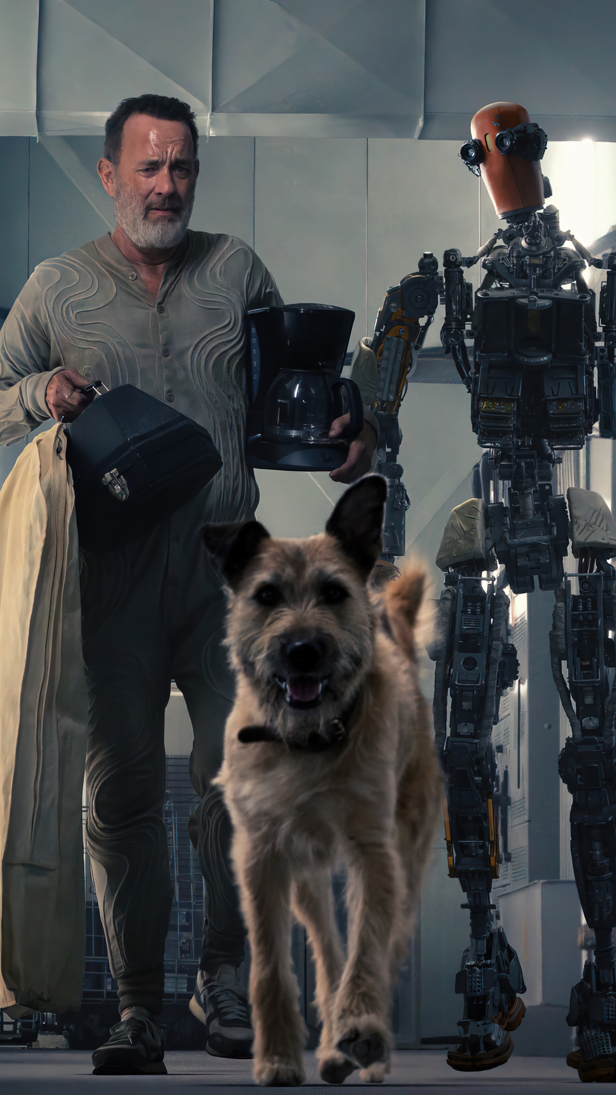 Finch movie, Robot dog, Tom Hanks, iPhone wallpaper, 2160x3840 4K Handy