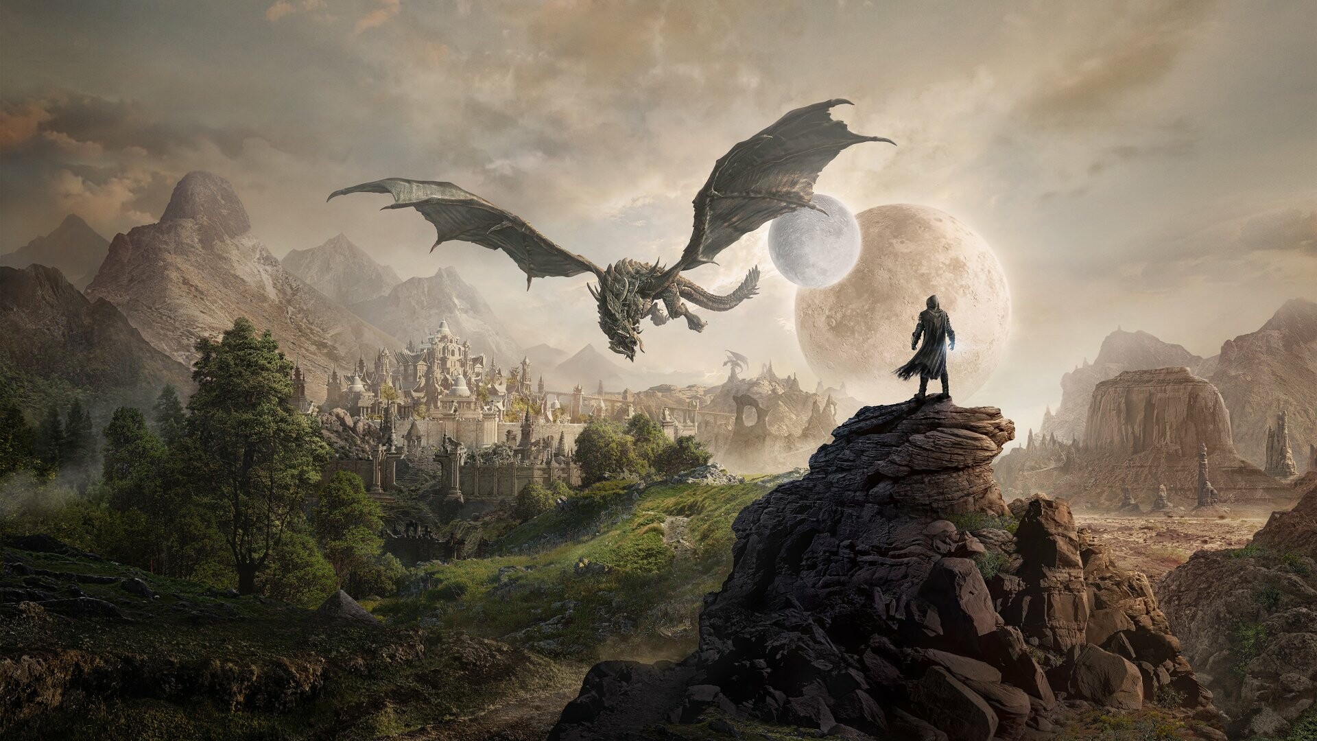 The Elder Scrolls: An MMORPG entry of ES series developed by ZeniMax Online Studios. 1920x1080 Full HD Background.