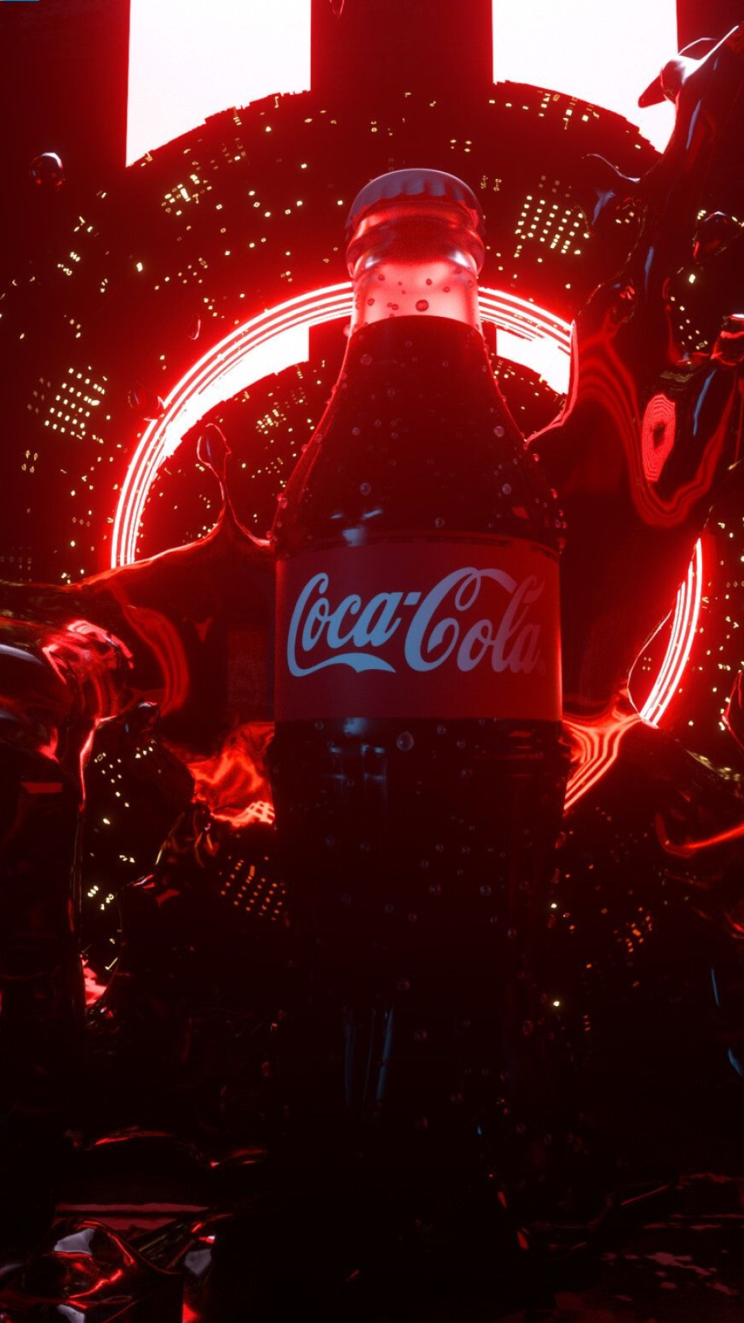 Coca-Cola: An American multinational corporation founded in 1892. 1080x1920 Full HD Background.