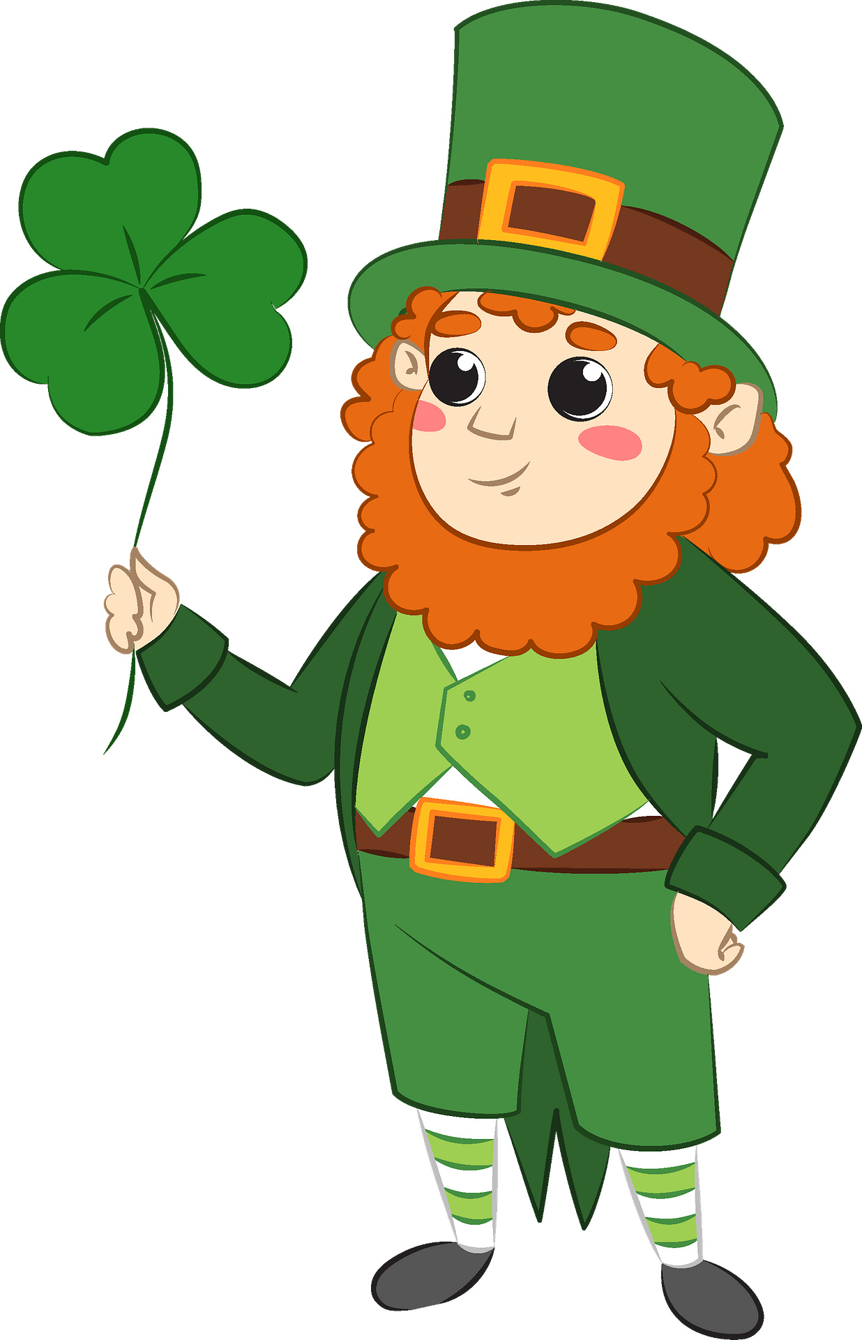 Leprechaun clipart, Cartoon character, Lucky charm, St. Patrick's Day, 1240x1920 HD Handy