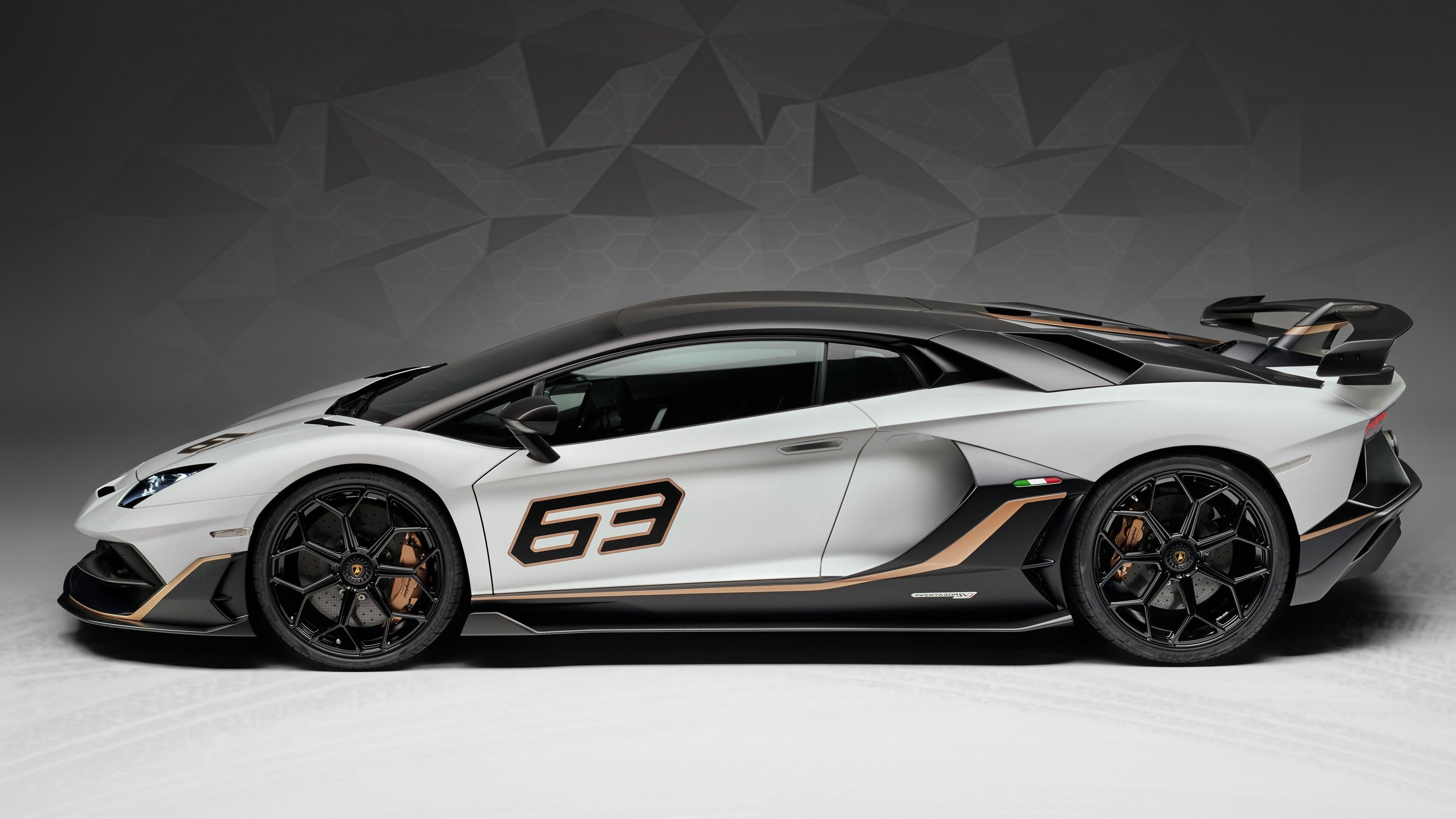 Lamborghini Aventador, Highly anticipated white beauty, SVJ 63 4K HD thrill, Car HD delight, 3840x2160 4K Desktop