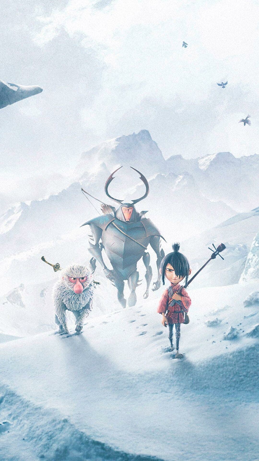 Kubo and the Two Strings: An animation movie produced by Laika and directed by Travis Knight in 2016. 1080x1920 Full HD Background.