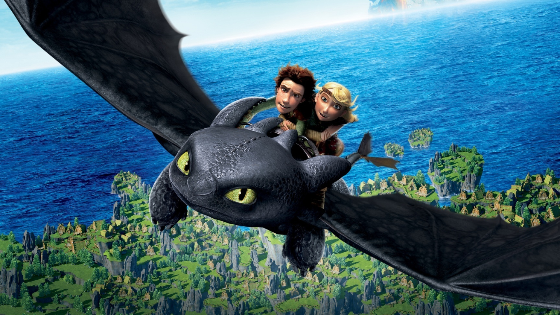 DreamWorks: How to Train your Dragon, Produced by DWA and distributed by Paramount Pictures. 1920x1080 Full HD Wallpaper.