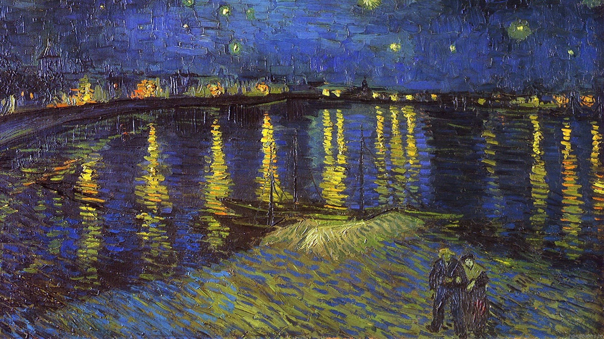 Van Gogh HD wallpaper, Stunning artwork, Impressionist style, Vibrant colors, 1920x1080 Full HD Desktop