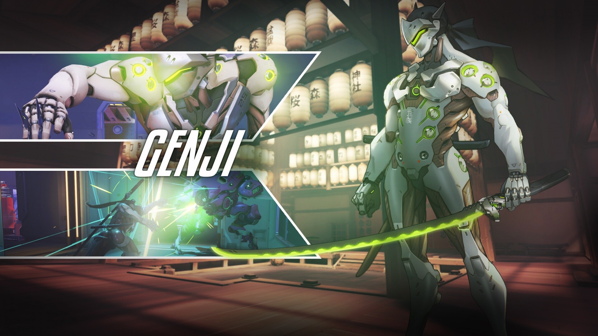 Genji: Overwatch, The high damage from Dragonblade allows Sparrow to easily get eliminations. 1920x1080 Full HD Wallpaper.