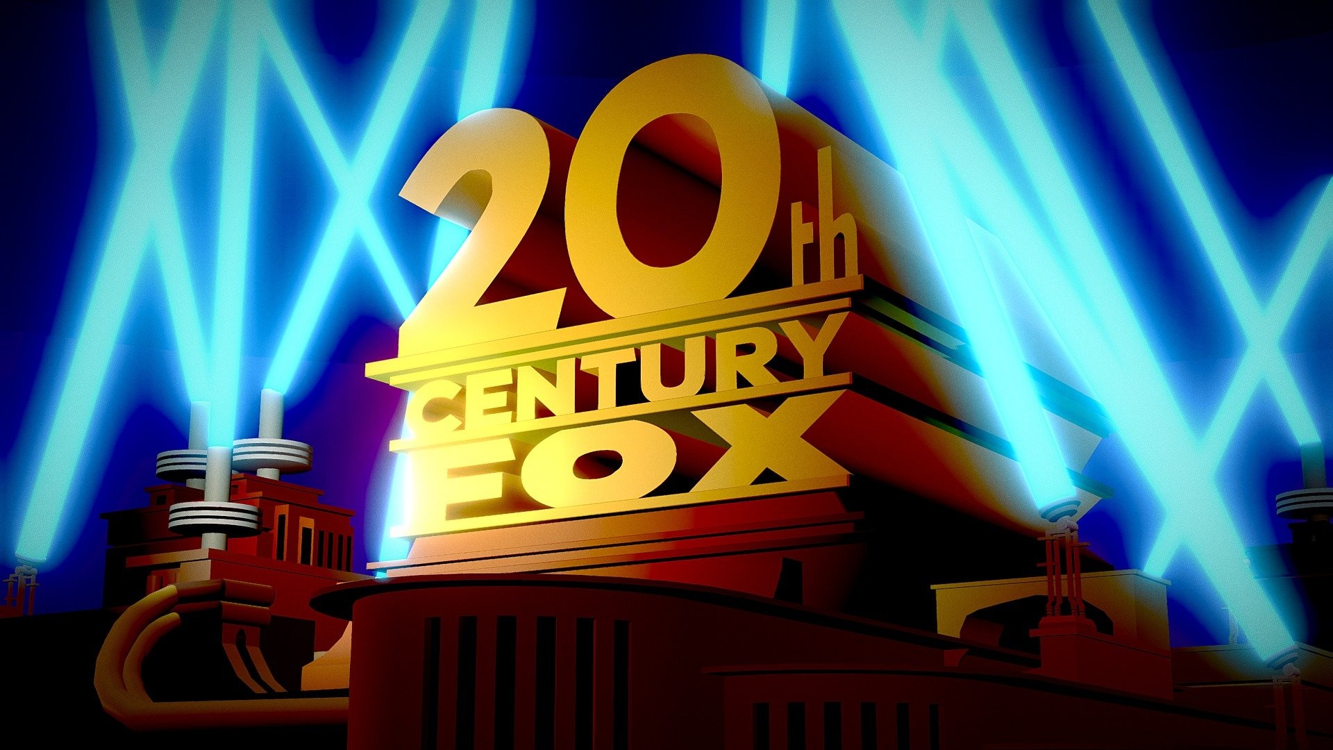 XX Century Fox, Logo remake, 3D model, Fan tribute, 1920x1080 Full HD Desktop