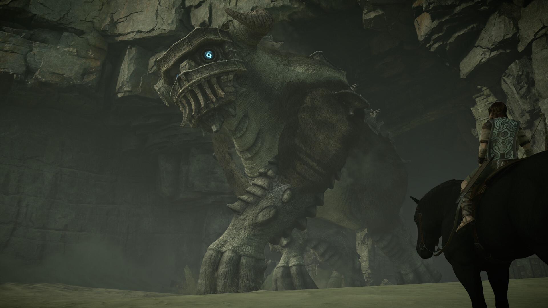Shadow of the Colossus: Quadratus, The second enemy, Found just north of the Shrine of Worship. 1920x1080 Full HD Background.