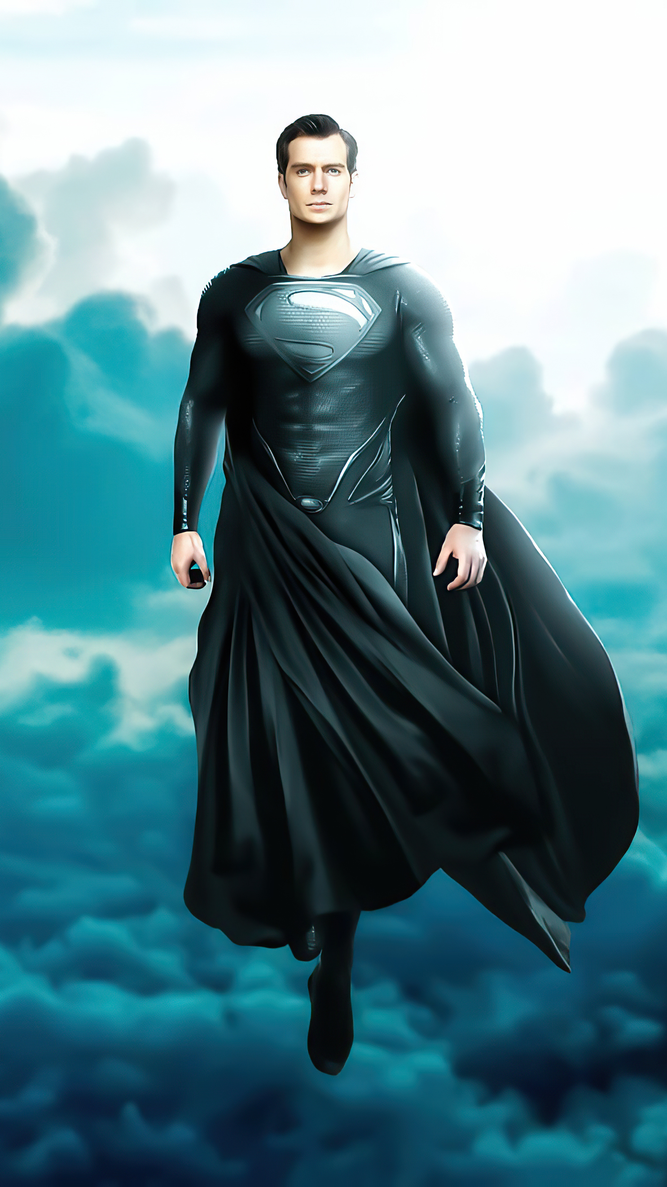 Black Superman suit, Henry Cavill, Sony Xperia, HD 4k, 2160x3840 4K Phone
