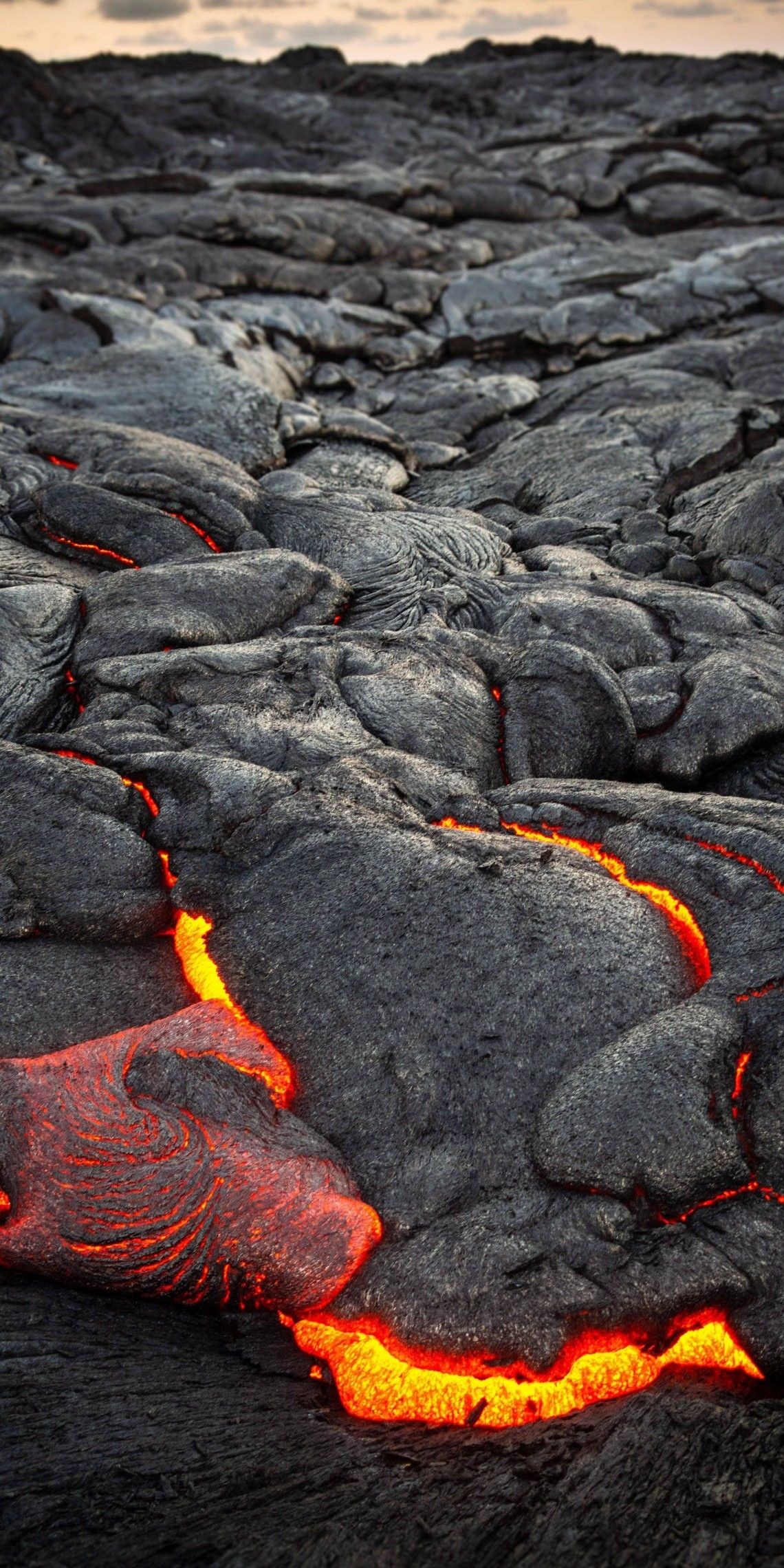 Hawaii Volcanoes National Park, Lava volcano wallpapers, Nature's fiery art, Volcanic beauty, 1140x2280 HD Phone