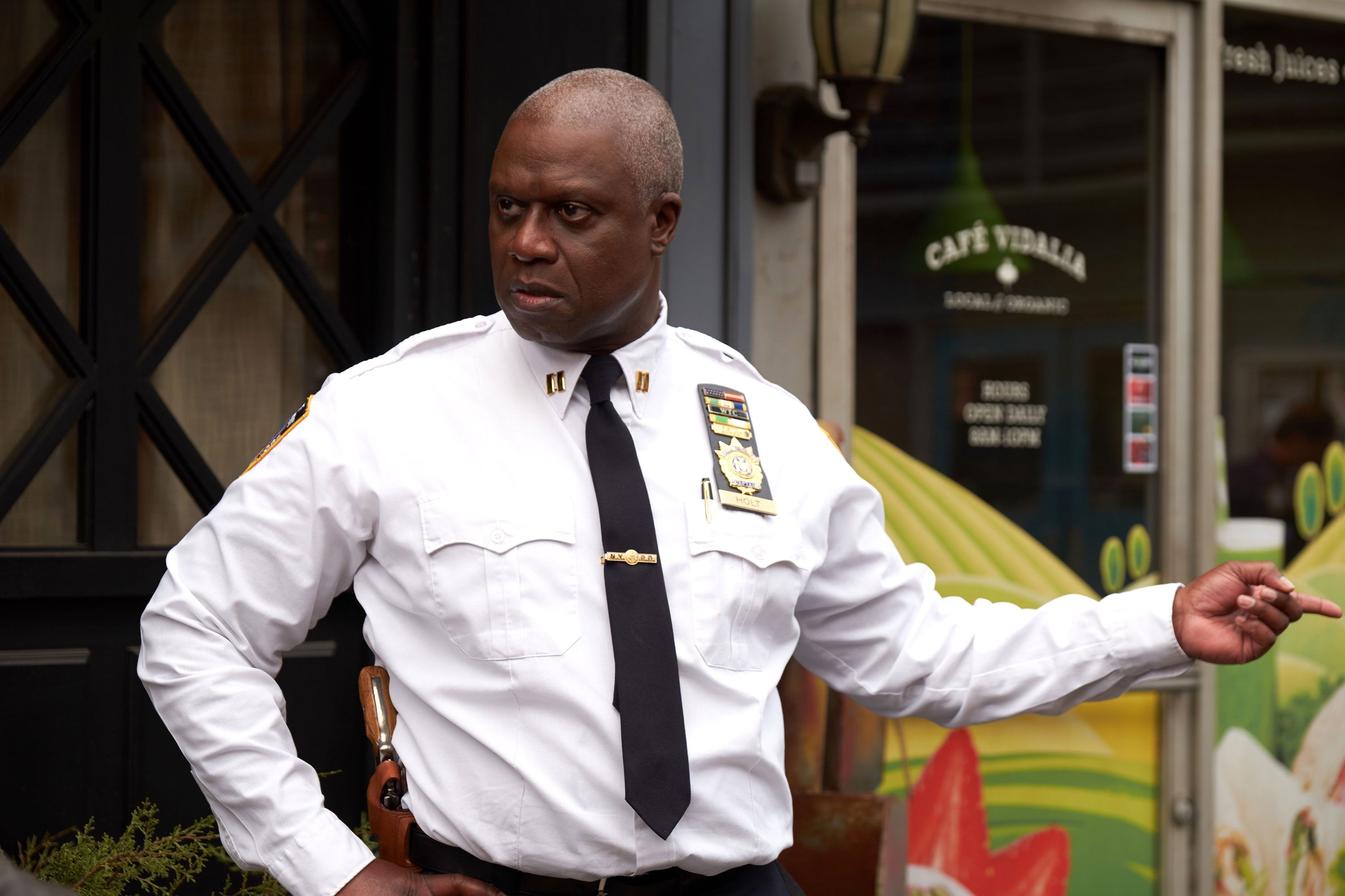 Brooklyn Nine-Nine (TV Series): Serious and stern Captain Raymond Holt, Andre Braugher. 3000x2000 HD Wallpaper.