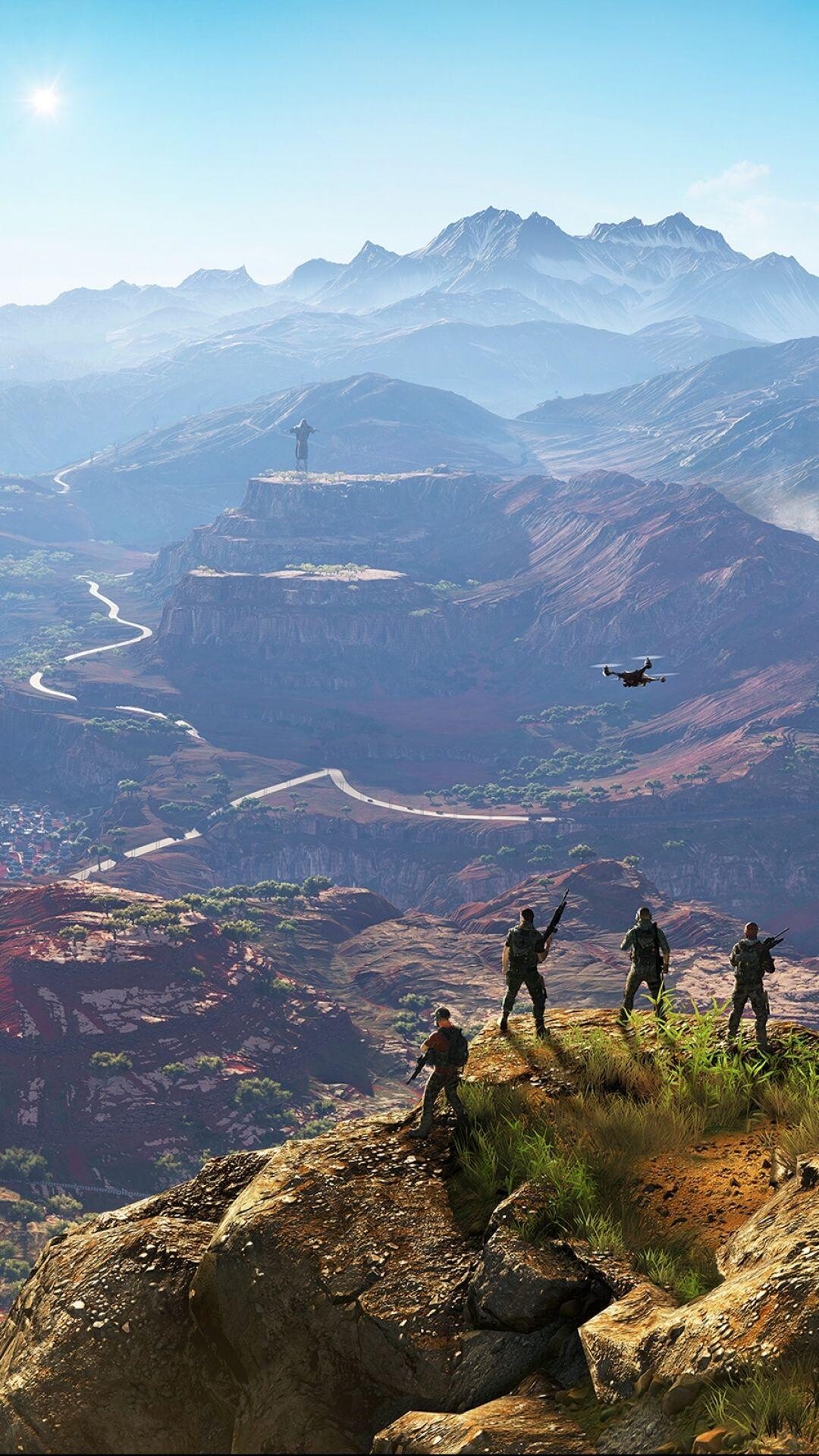 Ghost Recon: Wildlands: Nomad, Midas, Holt, Weaver, Ghosts that are sent to Bolivia to fight a Mexican drug cartel. 1080x1920 Full HD Wallpaper.