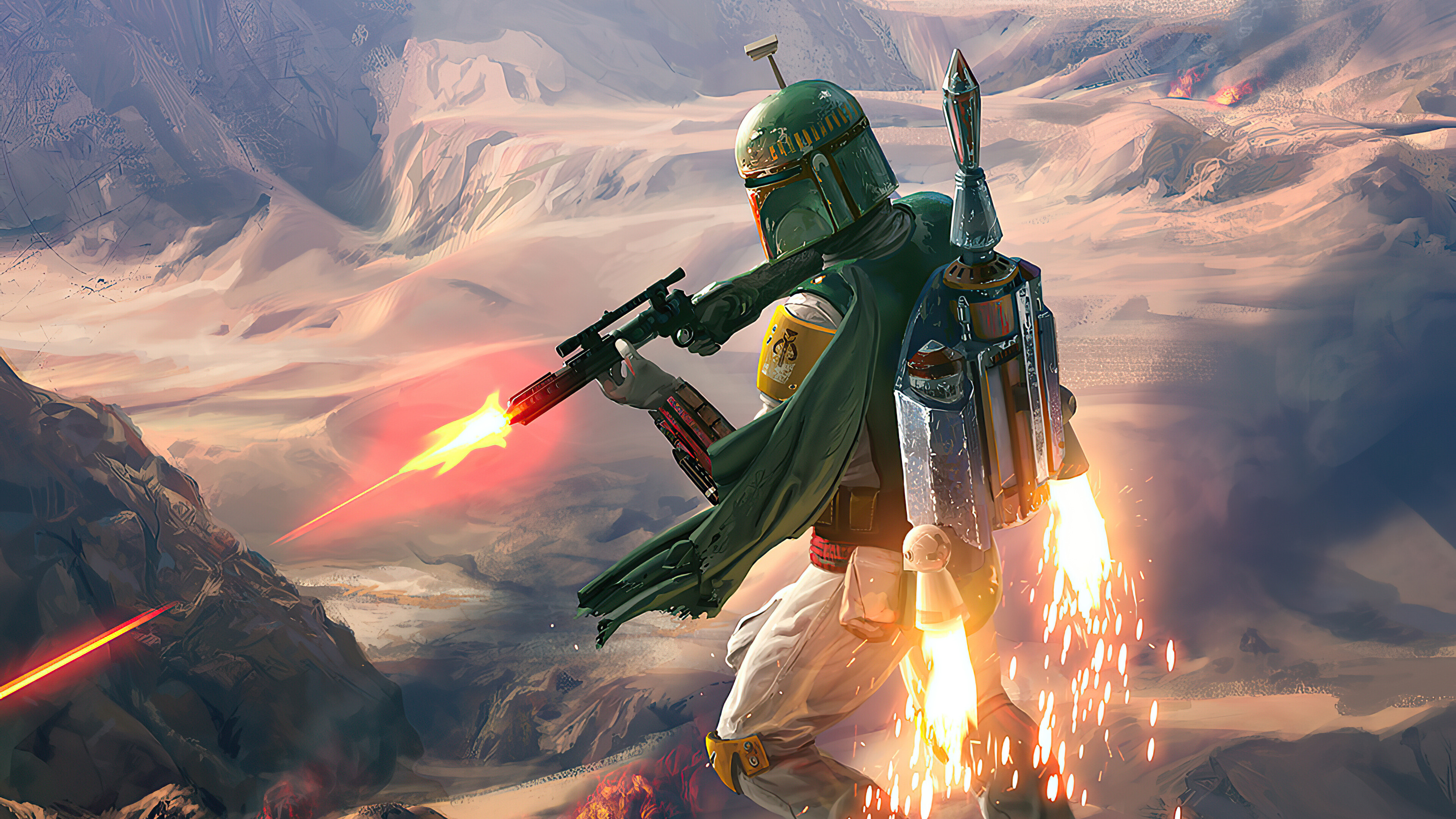 The Book of Boba Fett: A fictional character in the Star Wars franchise, Temuera Morrison. 3840x2160 4K Wallpaper.