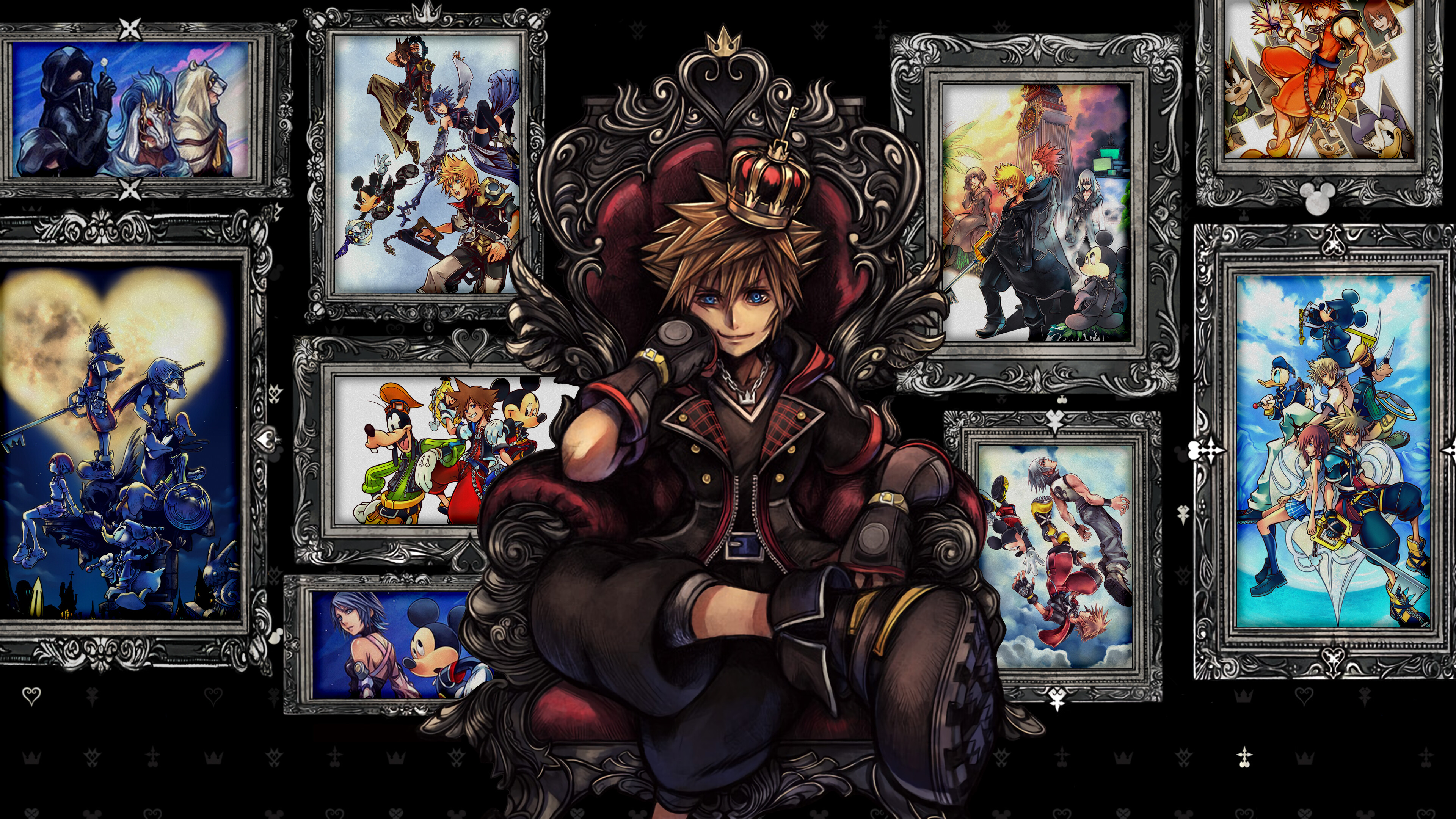 Kingdom Hearts all-in-one box art, Ultimate collector's item, High-resolution masterpiece, Must-have for fans, 3840x2160 4K Desktop