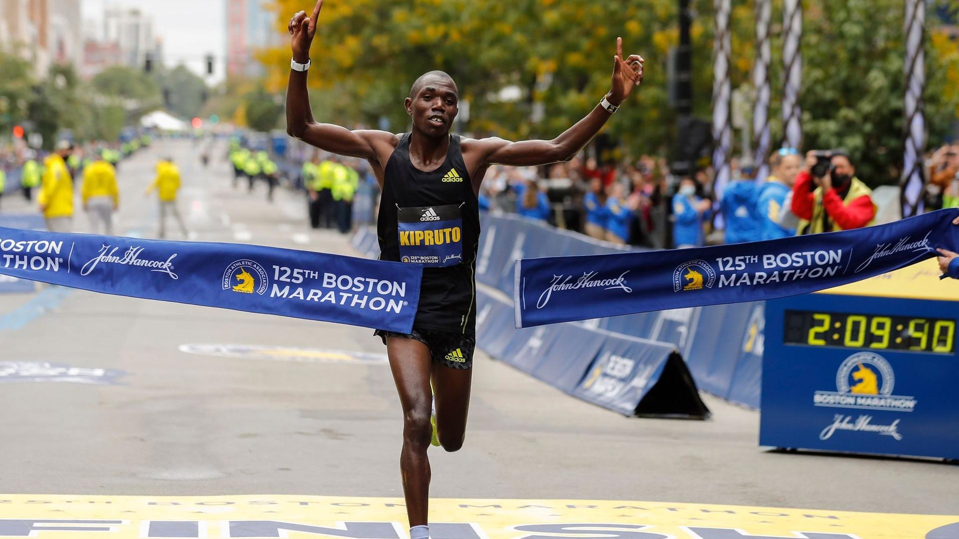 Amos Kipruto, Boston Marathon, Kenyan athletes, Marathon victory, 1920x1080 Full HD Desktop
