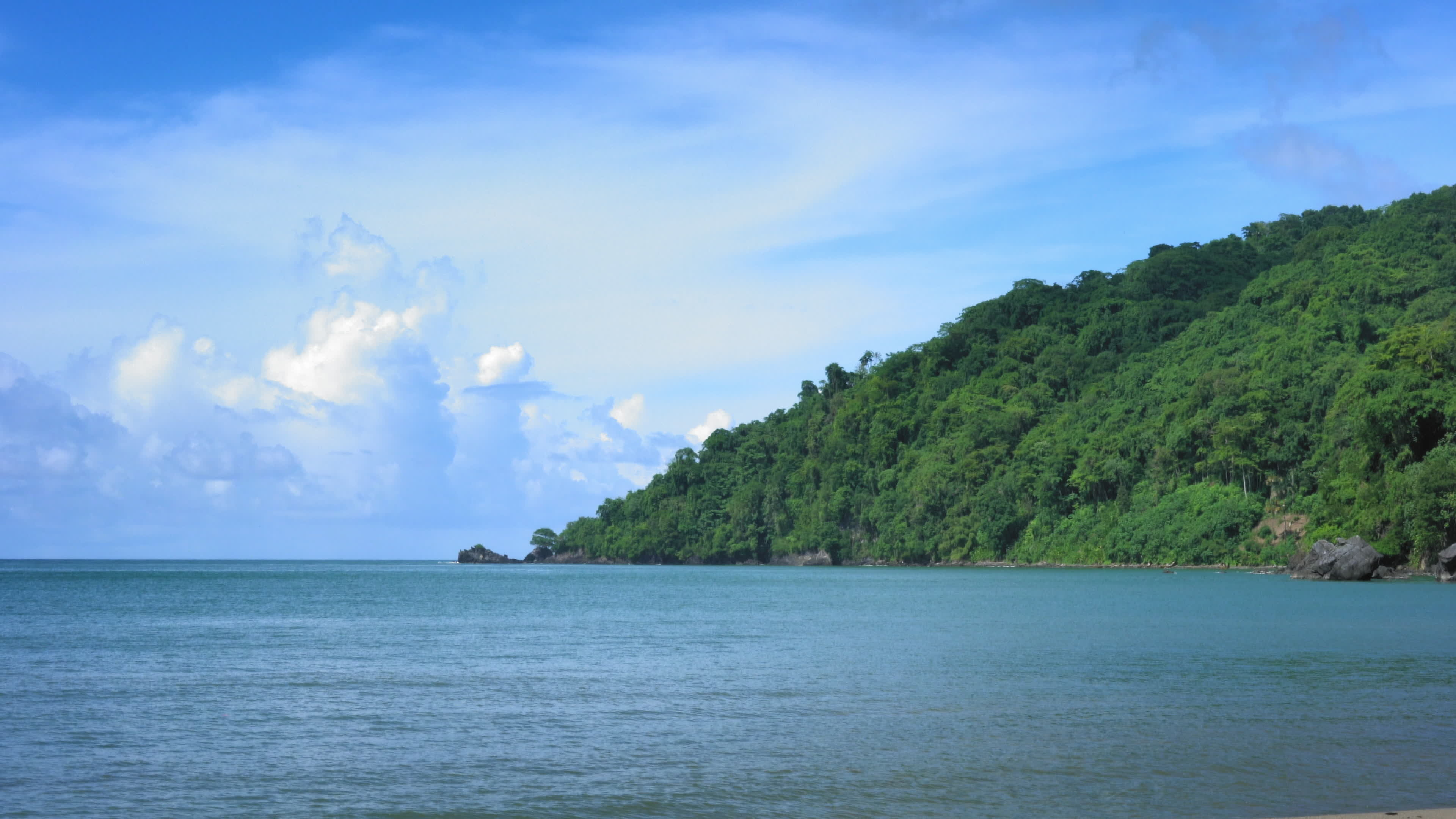 Trinidad and Tobago travels, Scenic view, Beach against cloudy sky, Tropical paradise, 3840x2160 4K Desktop