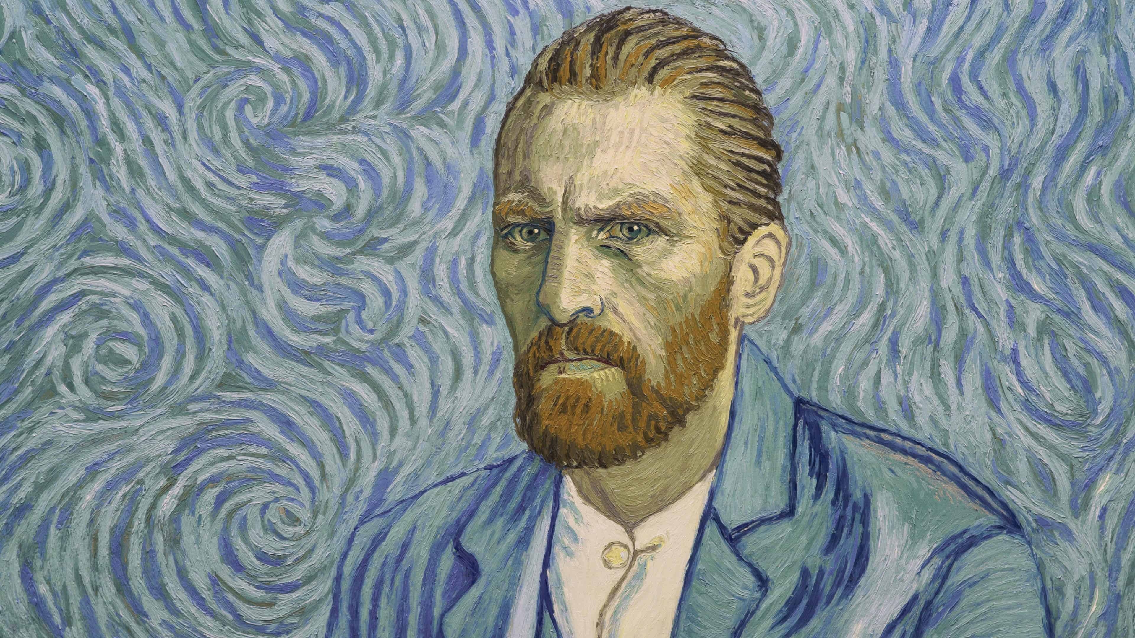 Van Gogh self portrait, UHD 4K, Painted by artist, Detailed brushstrokes, 3840x2160 4K Desktop