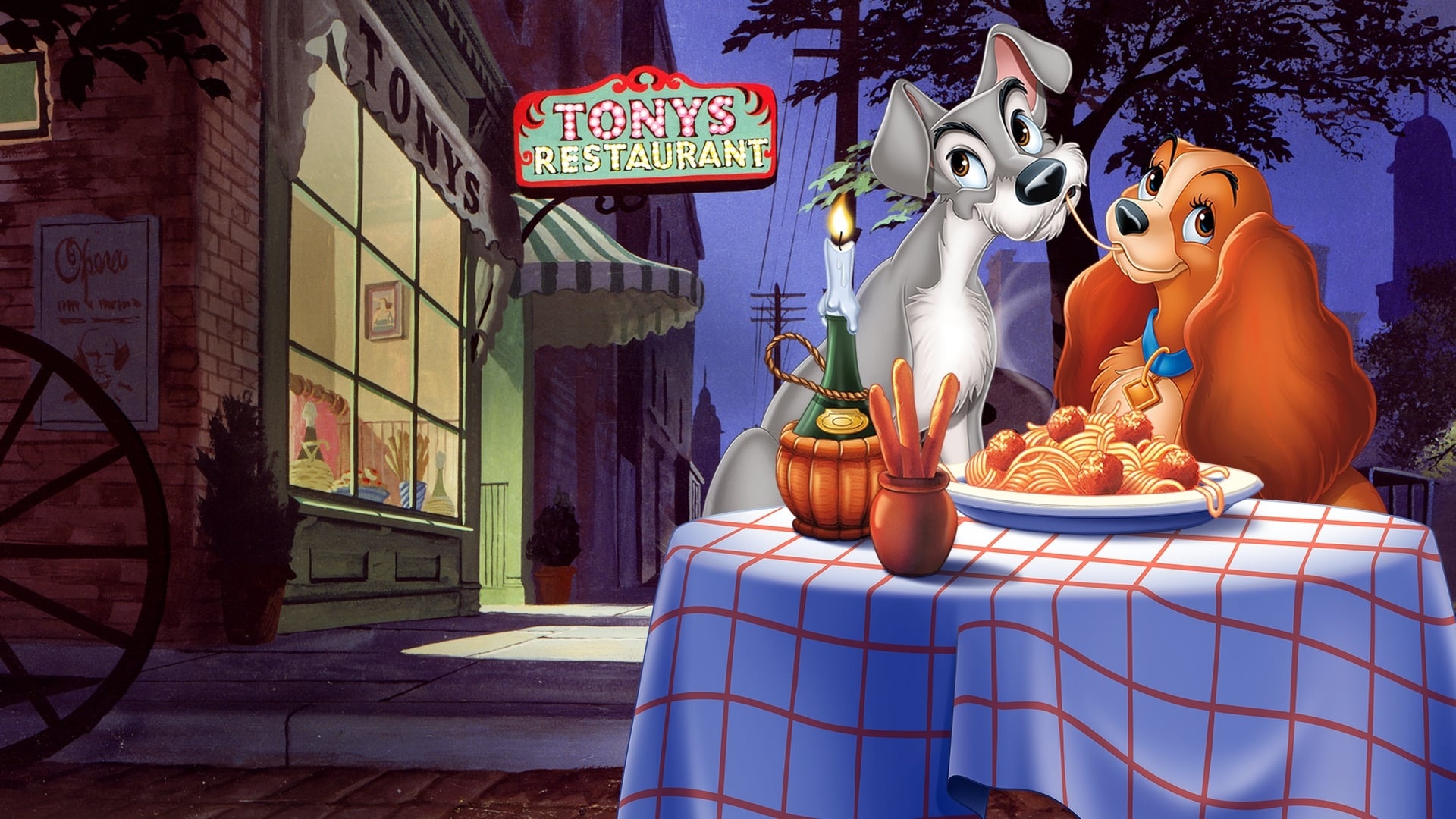 Lady and the Tramp, Heartwarming tale, Beloved characters, Timeless animation, 1920x1080 Full HD Desktop