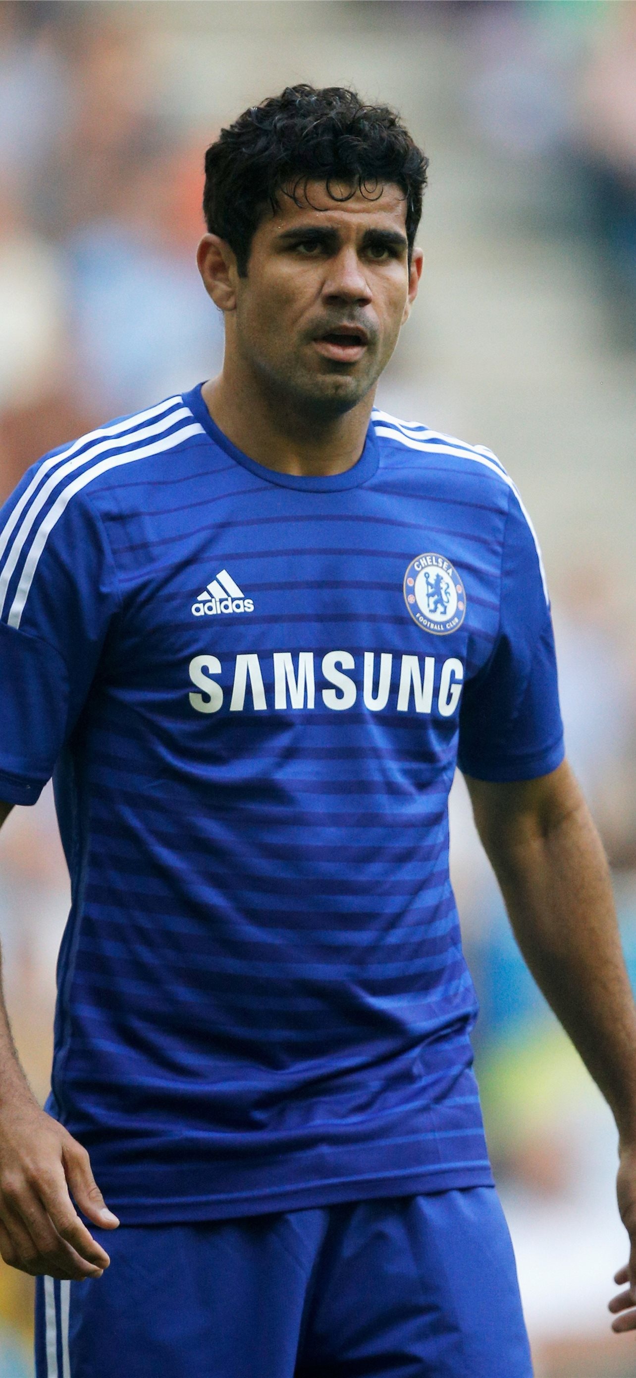 Diego Costa: A Brazilian-born Spanish professional footballer. 1290x2780 HD Background.