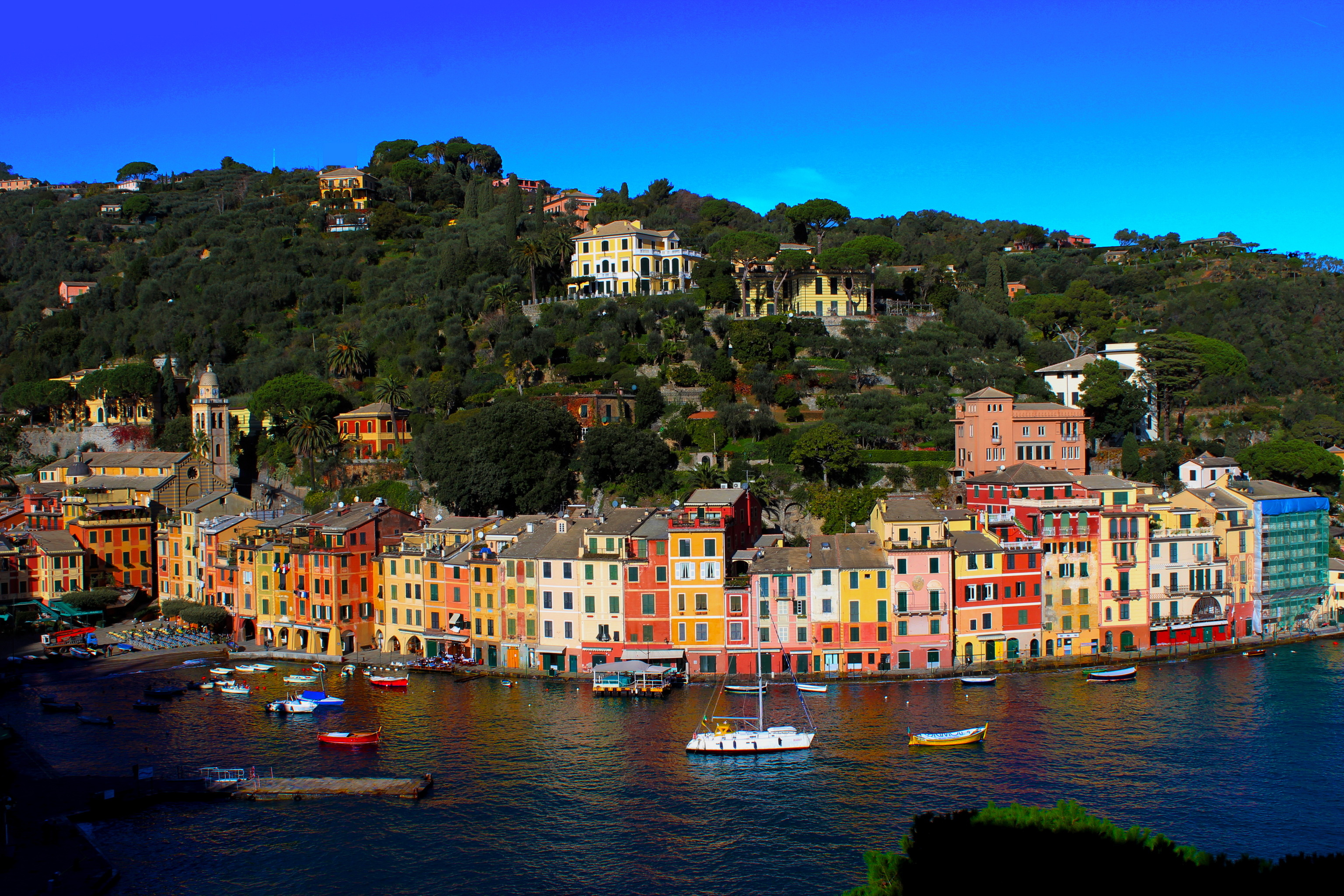 Portofino Italy, Liguria coast, Coastal houses, Italian cities, 3080x2050 HD Desktop