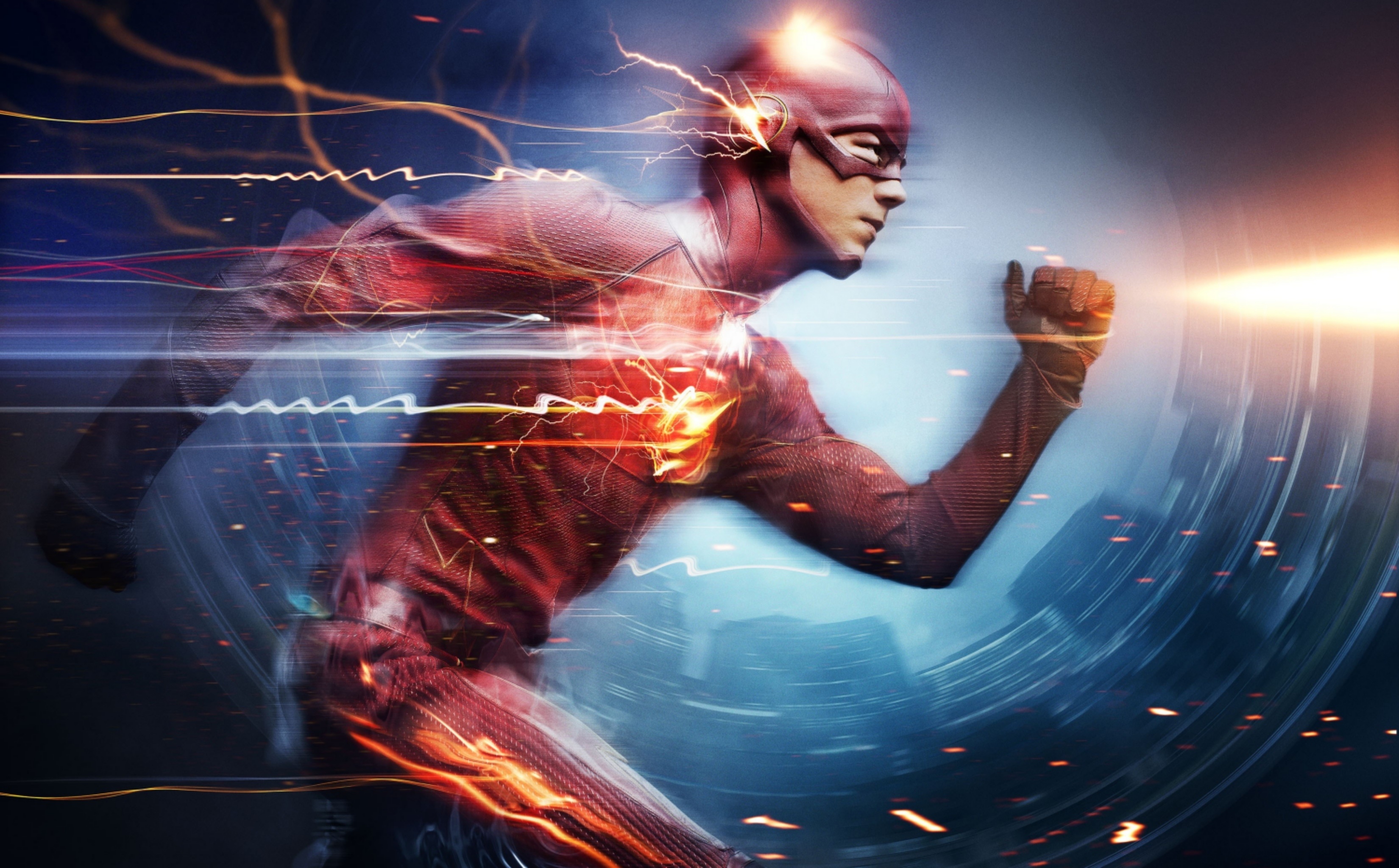 Grant Gustin: An American television series based on the Barry Allen incarnation of DC Comics character The Flash. 3300x2050 HD Wallpaper.
