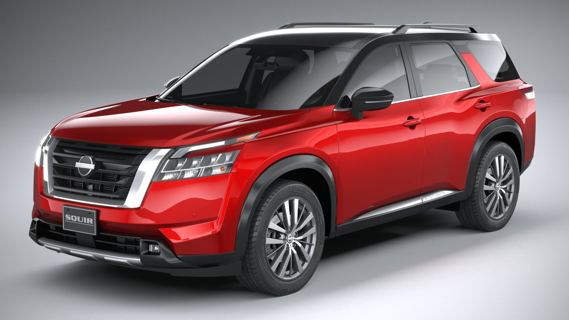 Nissan Pathfinder, Auto industry, 3D model, Impressive design, 2400x1350 HD Desktop