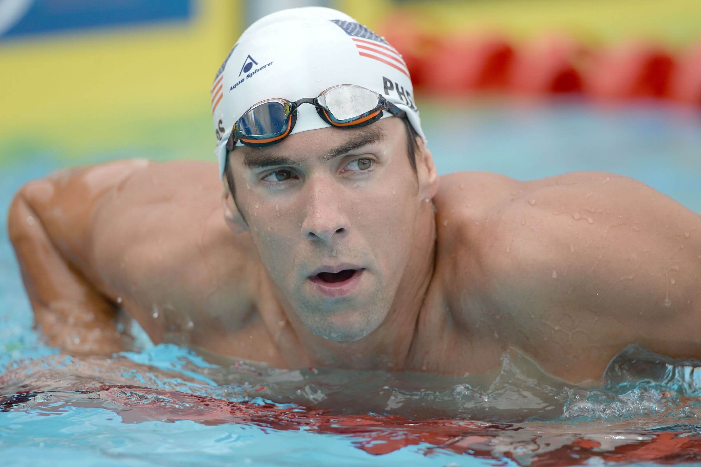 Michael Phelps, Greatest world records, Michael phelps leads, Celebration honoring, 2410x1600 HD Desktop