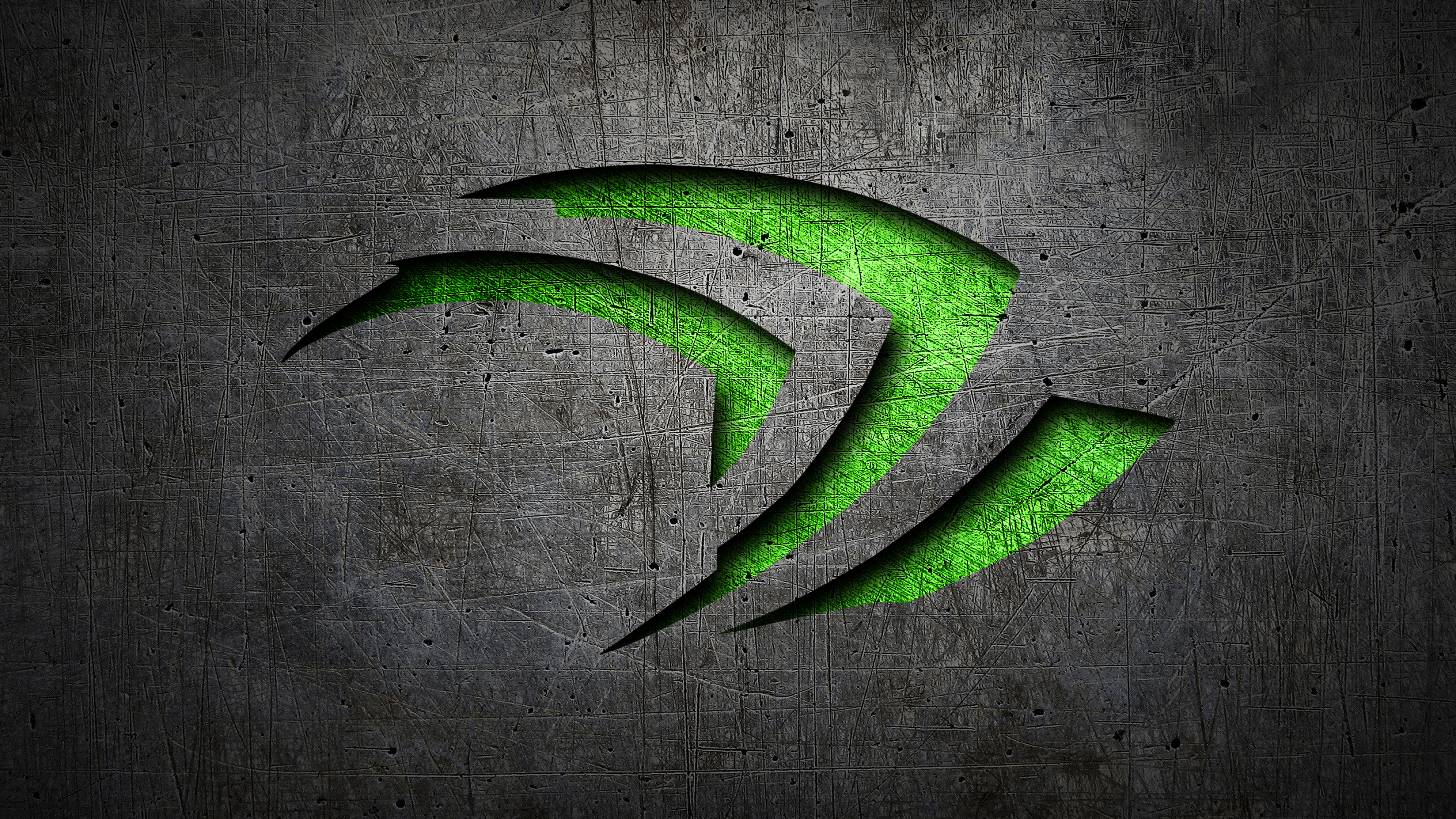Nvidia: An American multinational technology company incorporated in Delaware and based in Santa Clara, California. 3840x2160 4K Wallpaper.