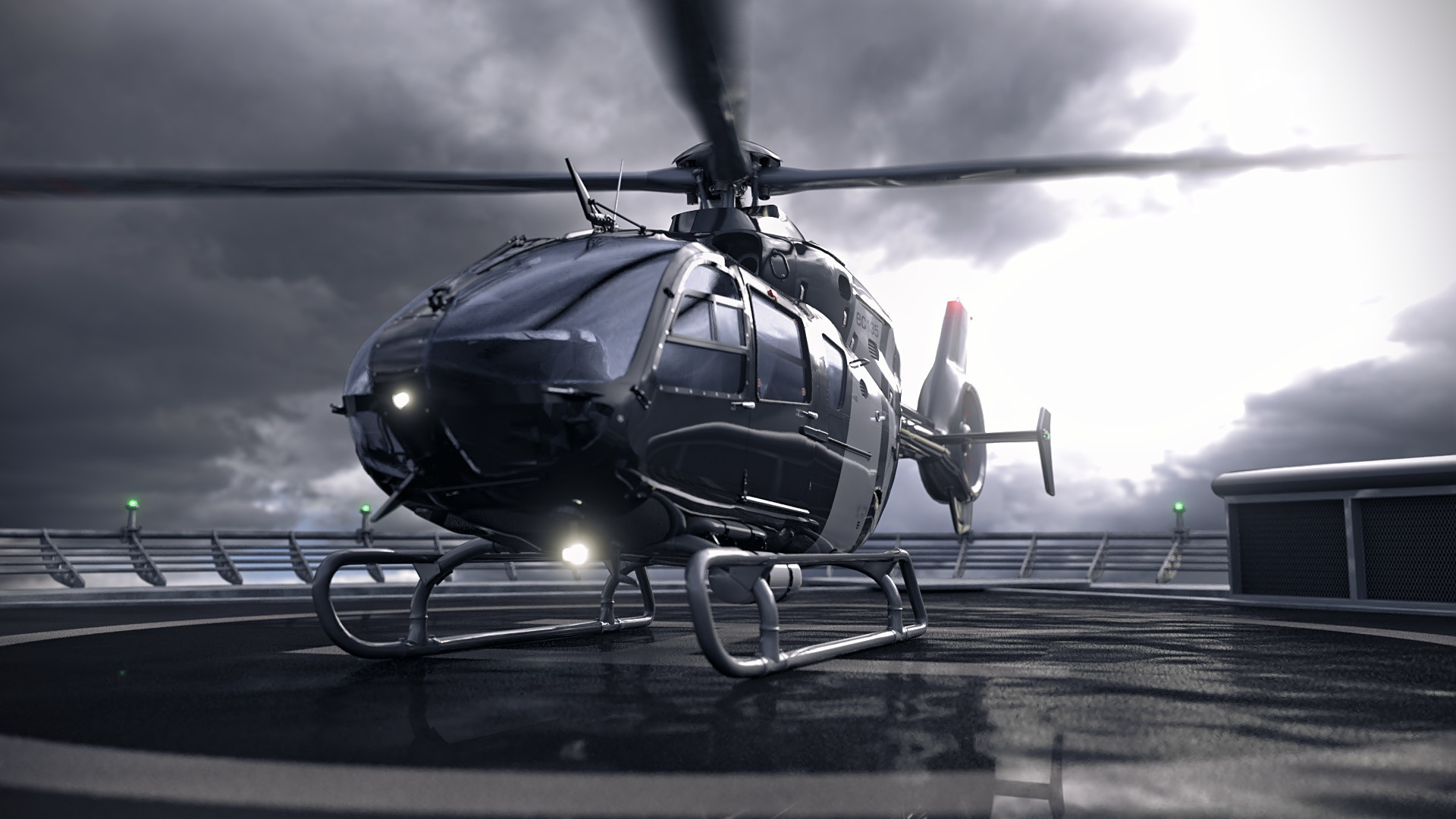 Eurocopter art, Eurocopter helicopter, High-quality wallpapers, 1920x1080 Full HD Desktop