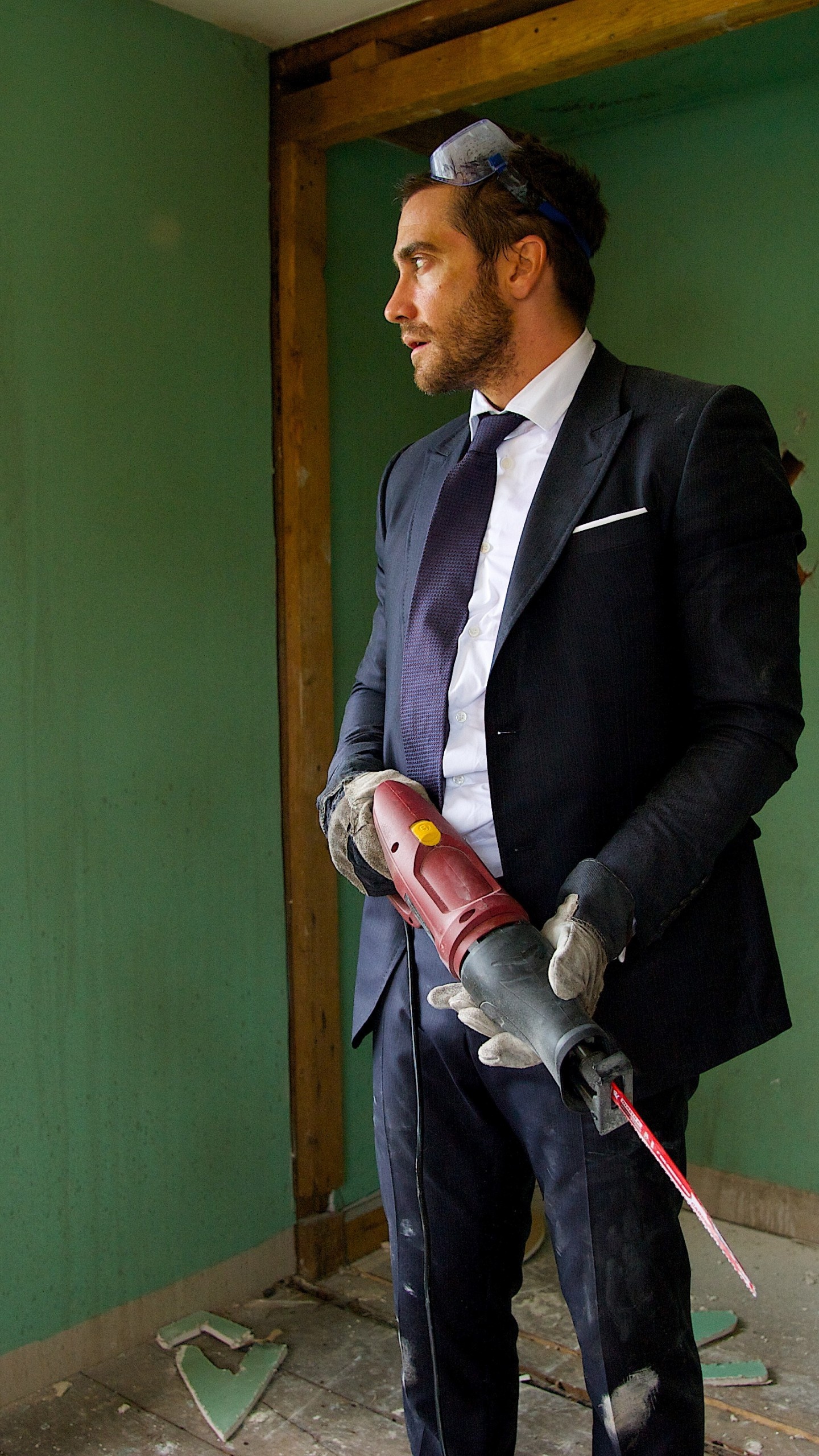 Jake Gyllenhaal: Starred as Davis Mitchell, an investment banker in Demolition (2015). 1440x2560 HD Wallpaper.