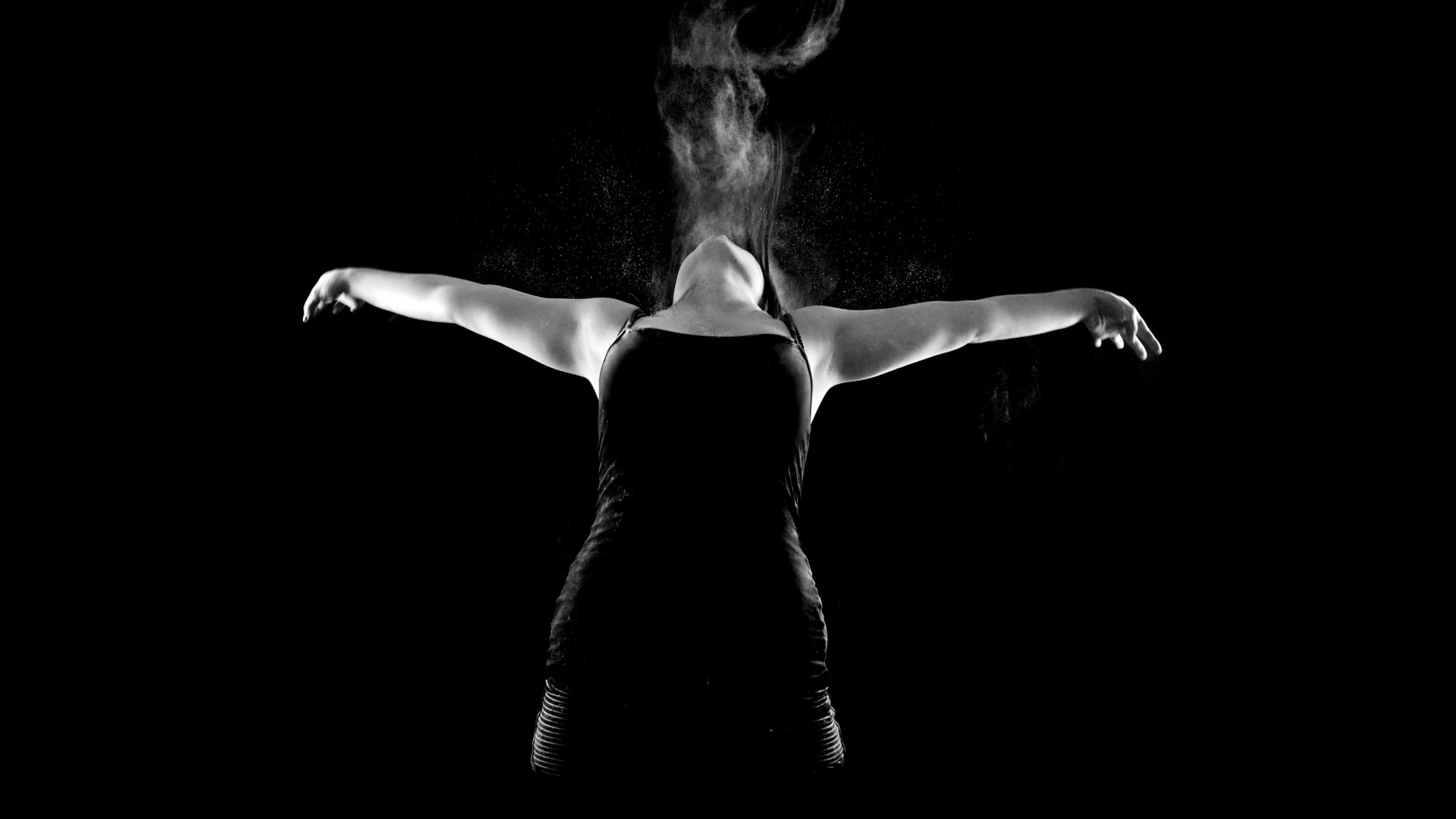 Black dancer, Graceful movements, Expressive art form, Stage performance, 3840x2160 4K Desktop