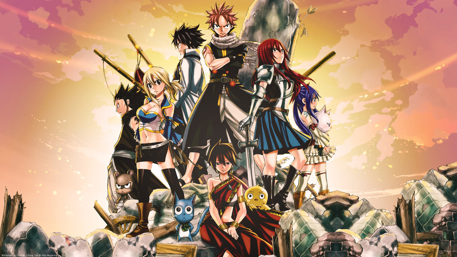 Fairy Tail: The series won the "Meilleur Anime Japonais" award at the 19th Anime and Manga Grand Prix in Paris. 1920x1080 Full HD Background.