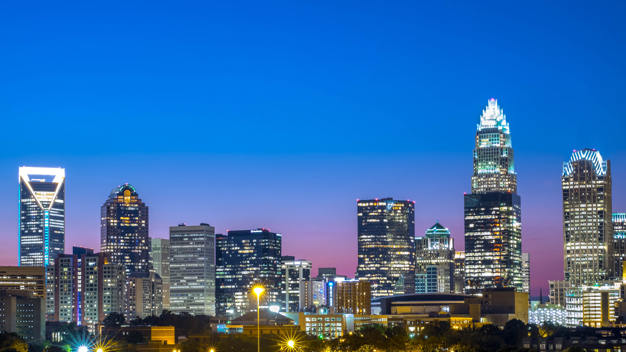 Charlotte NC Skyline, Best neighborhoods, North Carolina, Urban living, 2050x1160 HD Desktop