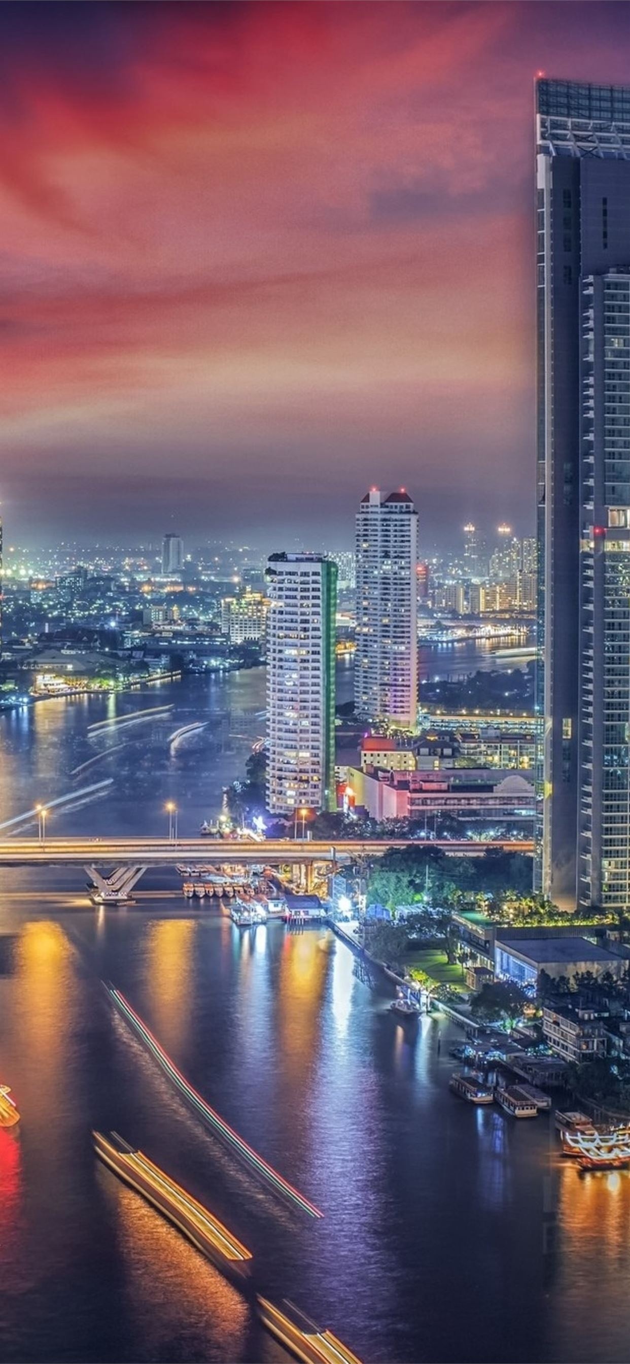 Bangkok Skyline, Travels, iPhone wallpapers, Free download, 1250x2690 HD Handy