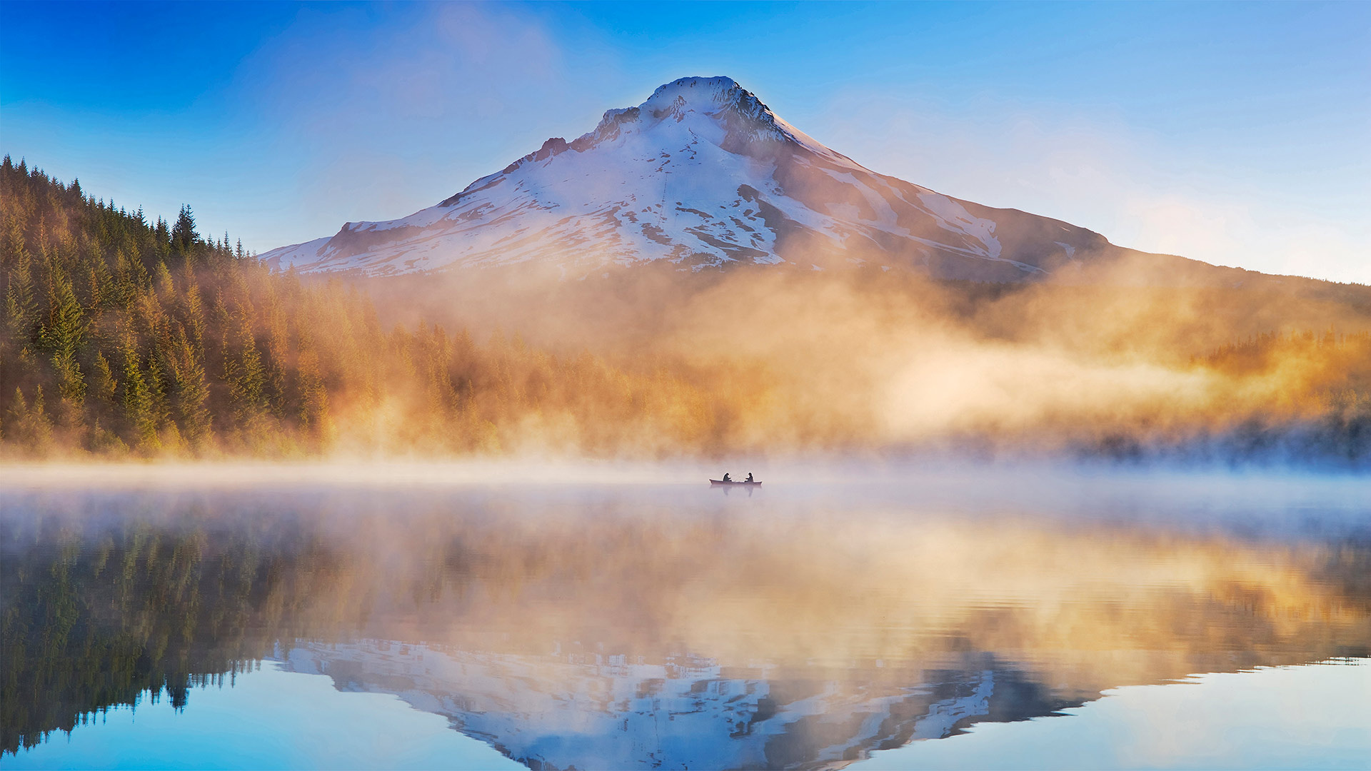 Mount Hood, Trillium Lake, Oregon's beauty, 1920x1080 Full HD Desktop