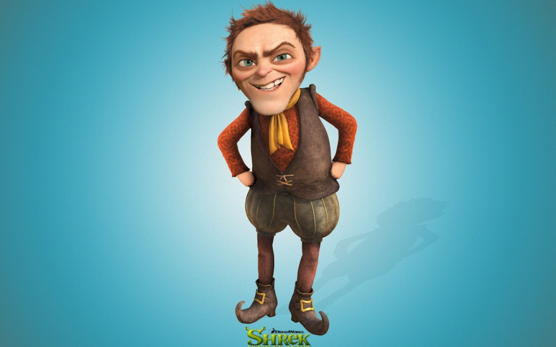 Shrek: Rumpelstiltskin, The main antagonist of the 2010 animated film Forever After. 1920x1200 HD Background.