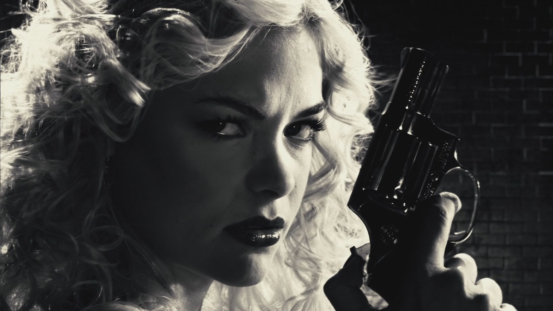 Sin City: Jaime King as Goldie and Wendy, Miller written and co-directed film. 1920x1080 Full HD Background.
