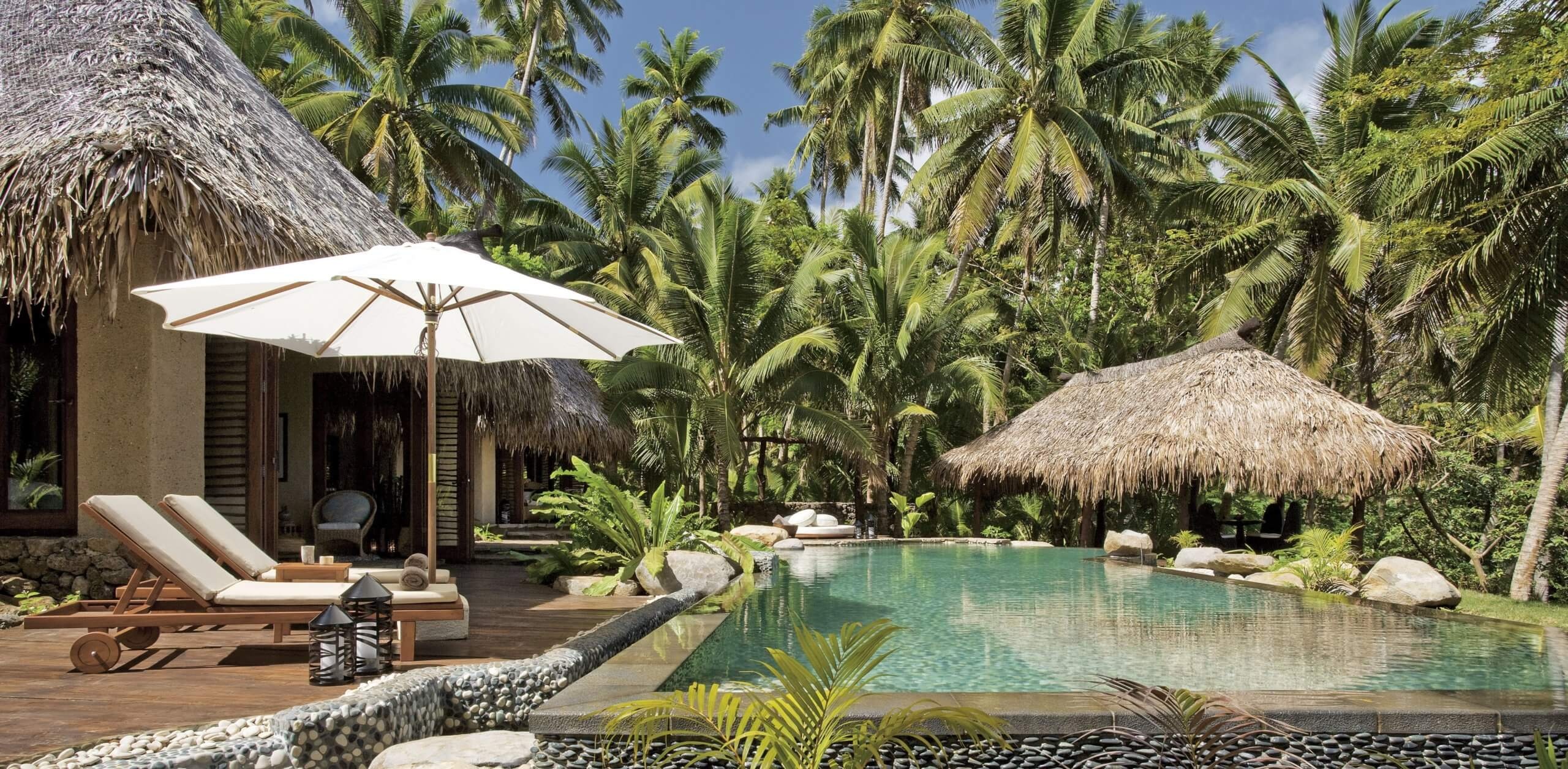 Fiji's hidden gem, Laucala Island retreat, Tropical luxury, Exquisite beauty, 2560x1260 Dual Screen Desktop