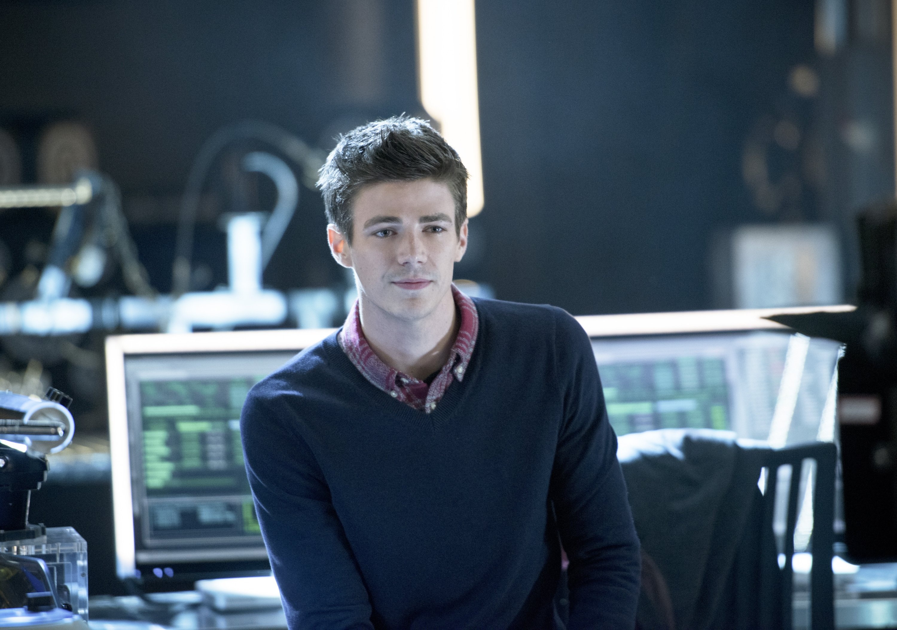 Grant Gustin: Barry Allen, The Flash TV Show, An American actor who portrayed Todd Goodman in 2014 movie Affluenza. 3000x2110 HD Background.