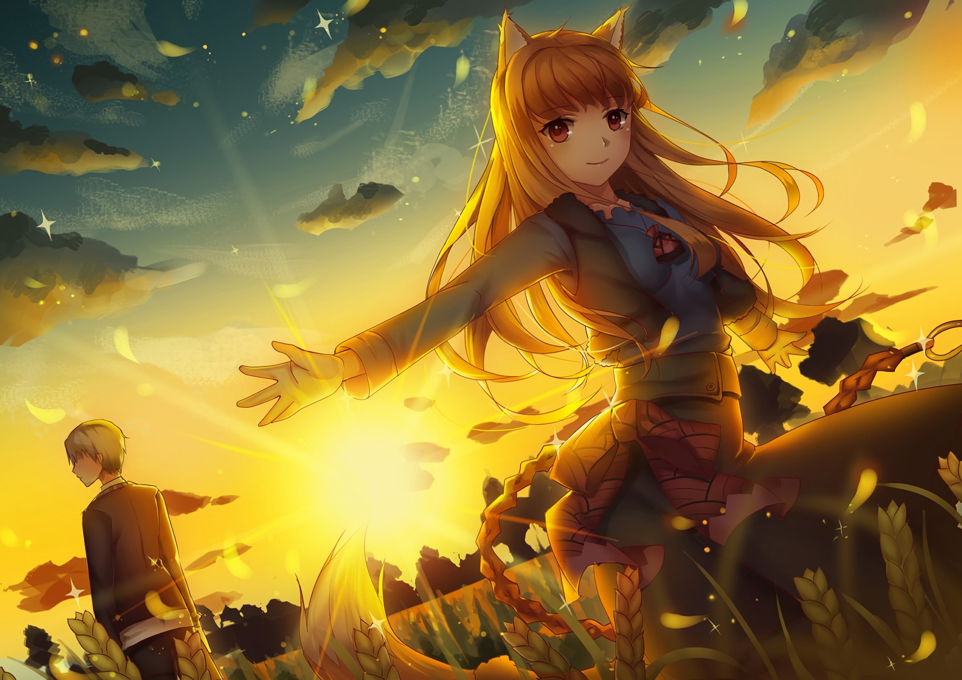 Spice and Wolf (Anime): A single original video animation episode released in May 2008. 1920x1360 HD Background.
