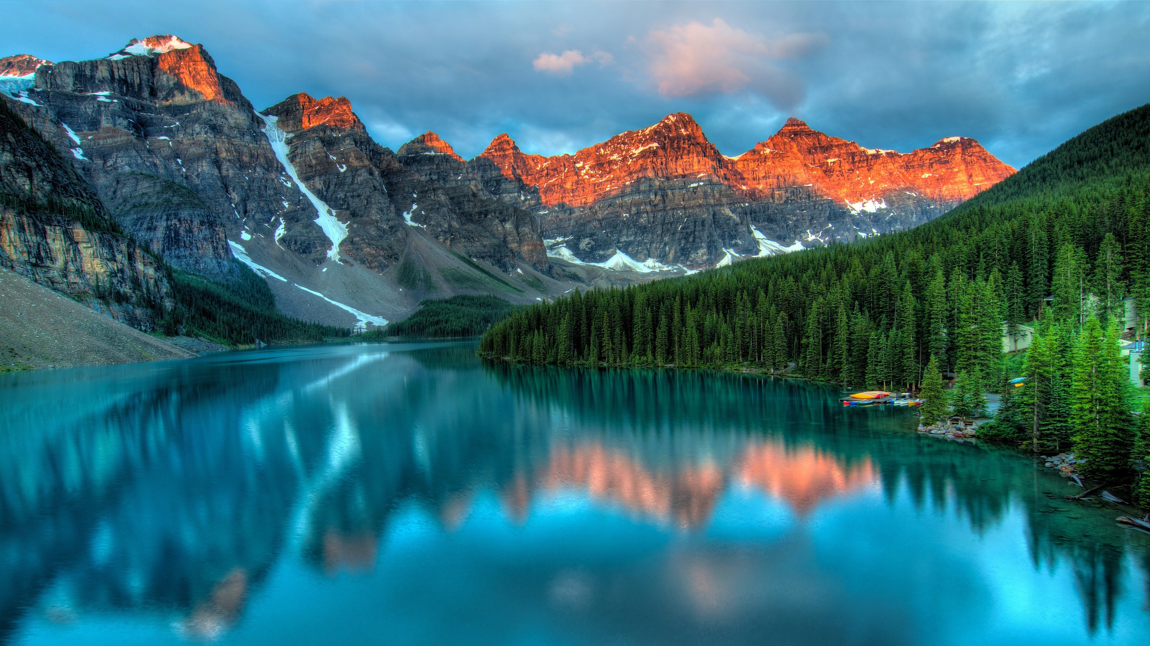 Moraine Lake, 4K wallpapers, Stunning backgrounds, Natural beauty, 3840x2160 4K Desktop
