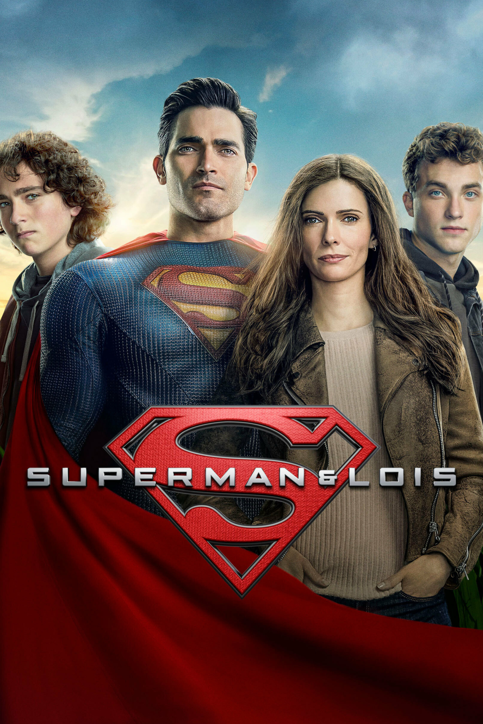 Superman and Lois (TV Series): Tyler Hoechlin, Elizabeth Tulloch, Jordan Elsass and Alex Garfin. 2010x3000 HD Wallpaper.