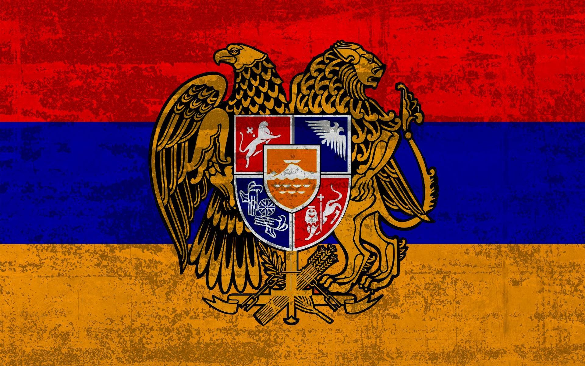 Armenia: Armenian flag, Tricolour, The Horizontally striped red-blue-orange national flag. 1920x1200 HD Wallpaper.
